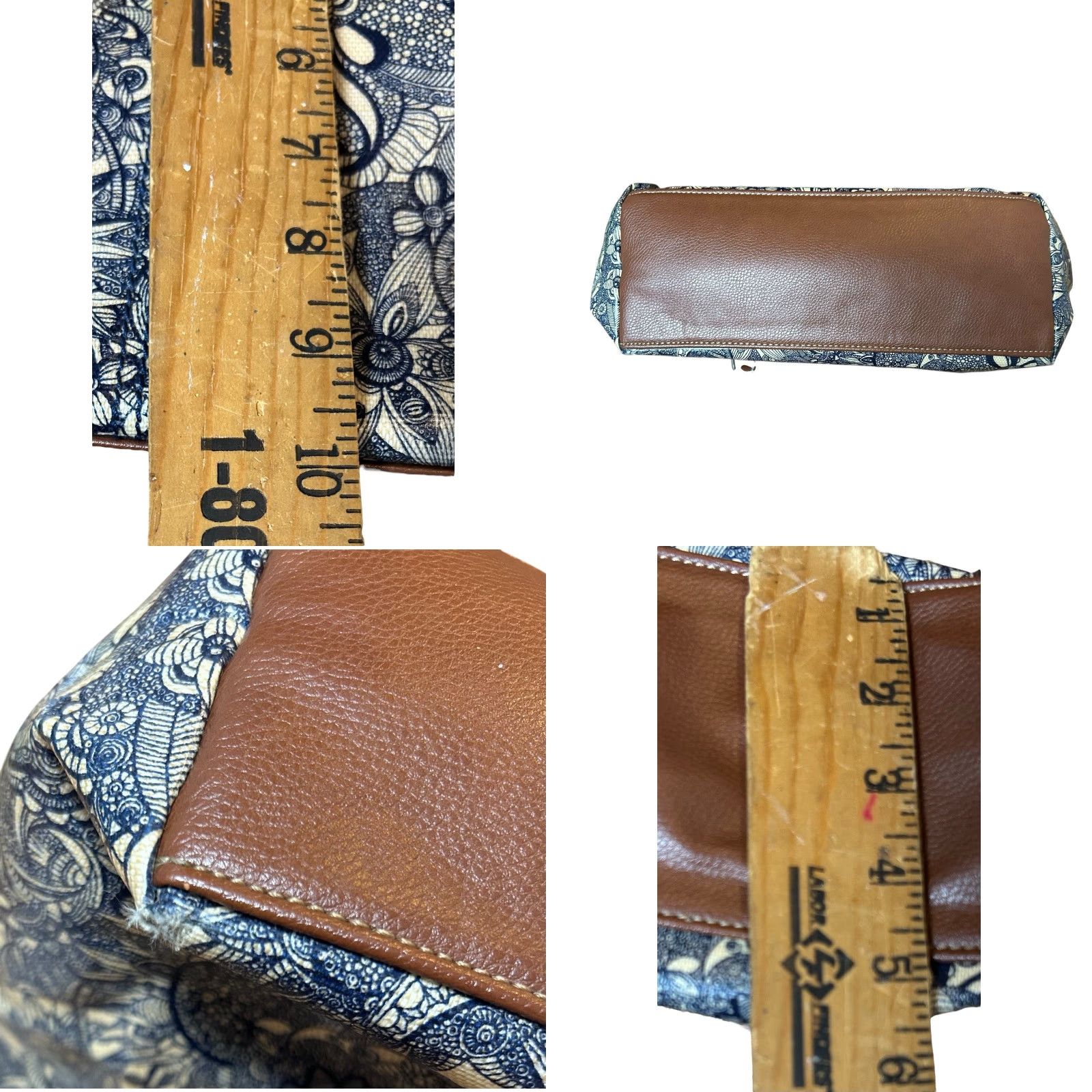 Vintage Sakroots Spirit Metro Tote Bag W/Wallet Owl Keychain Women Purse Floral Navy Tote U.S. Adults Women Ladies (not valid) Size ONE SIZE - 8 Thumbnail