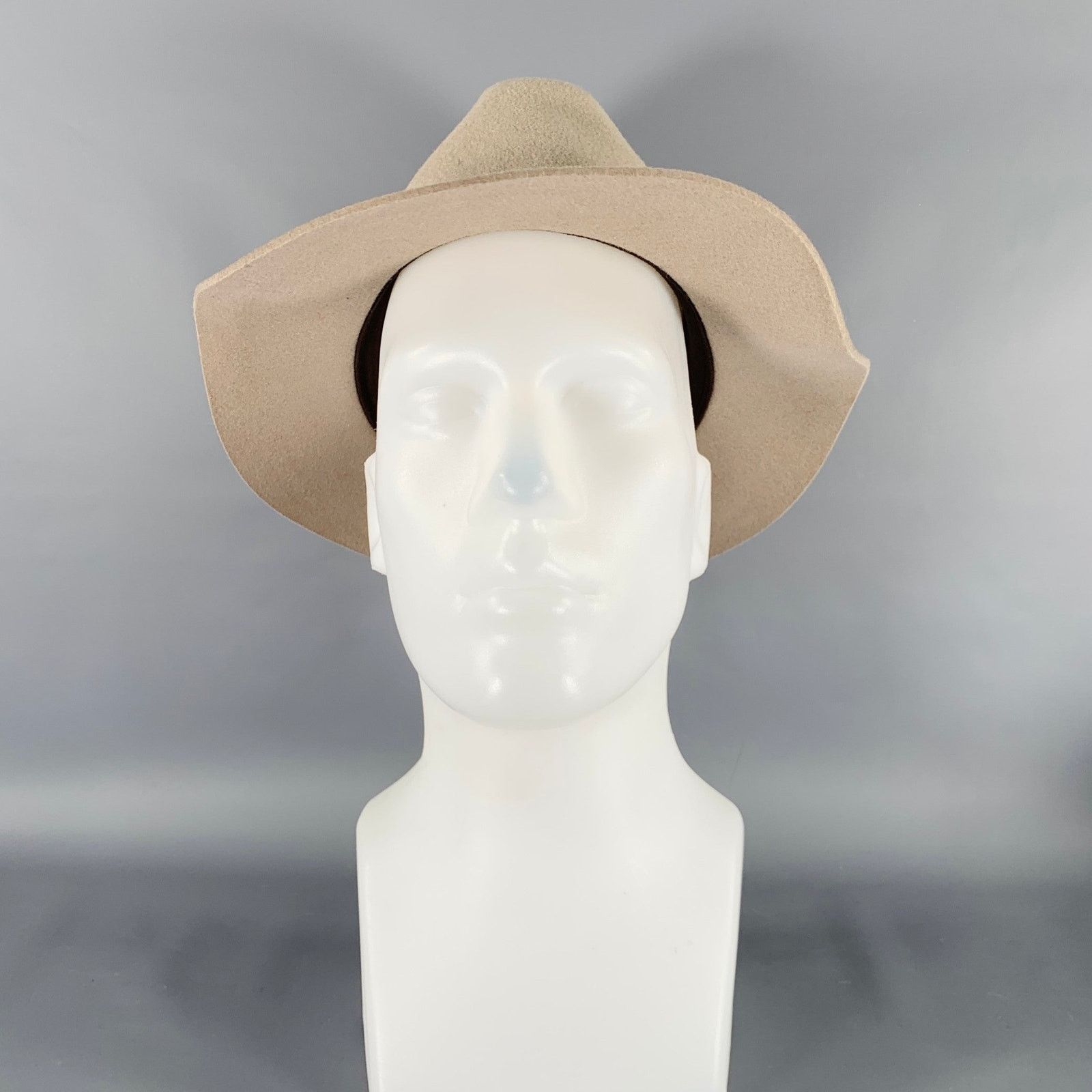 Brixton BRIXTON Size M Taupe Wool Felt Fedora Hat Size ONE SIZE - 2 Thumbnail