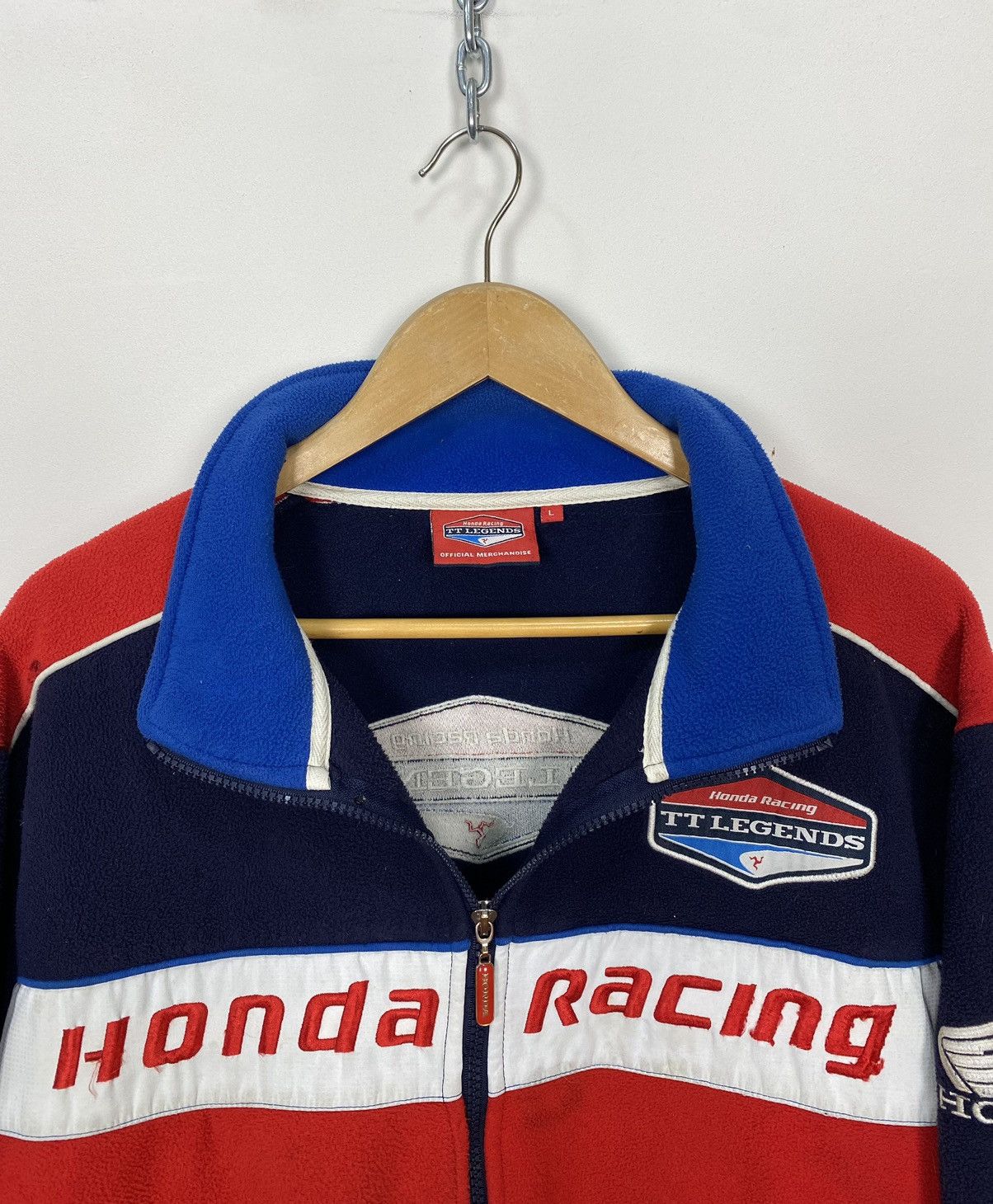 Honda Honda Racing TT Legends Mens Jacket Fleece Navy/Red Sz Large Size US L / EU 52-54 / 3 - 9 Thumbnail