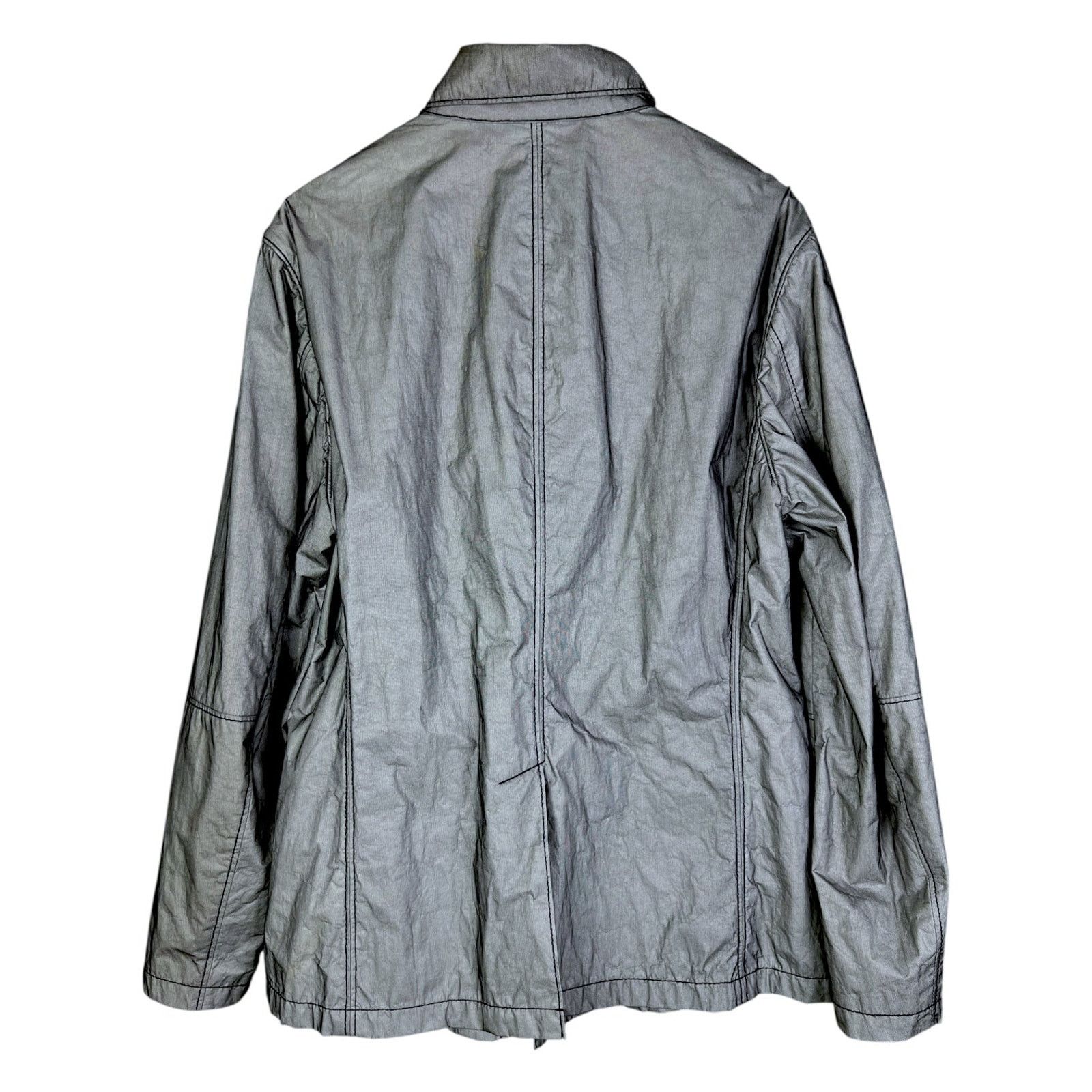 Armani Collezioni Armani Collezioni Men's L Gray Full Zip Field Jacket Luxury Size US L / EU 52-54 / 3 - 2 Thumbnail