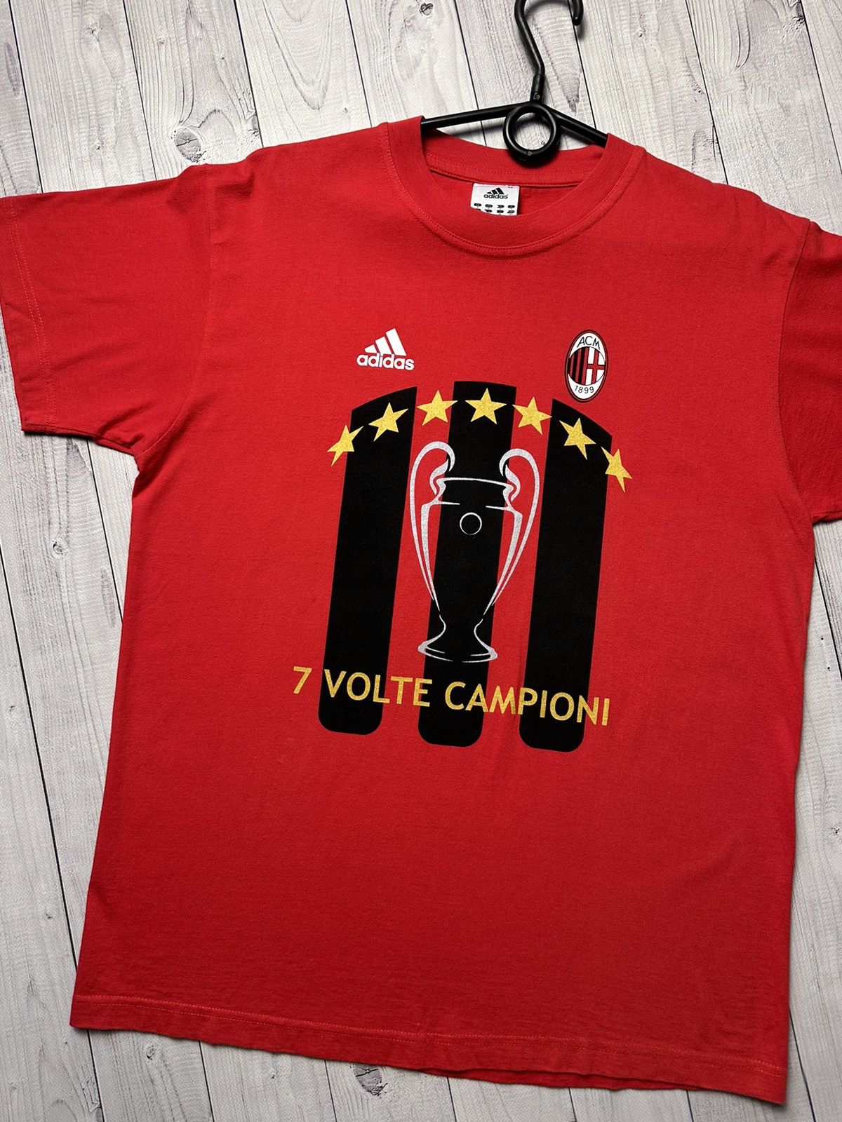 Adidas × Vintage Vintage AC Milan Champions League winners soccer tee Adidas Size US S / EU 44-46 / 1 - 2 Thumbnail