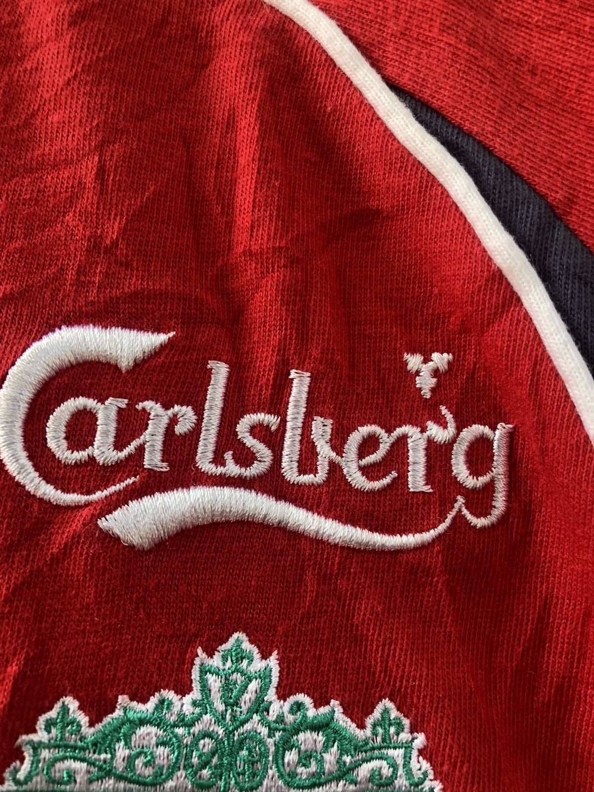 Adidas 🔥Vintage Y2k🔥 Adidas Liverpool Carlsbery Embroidered Tee Size US L / EU 52-54 / 3 - 8 Thumbnail