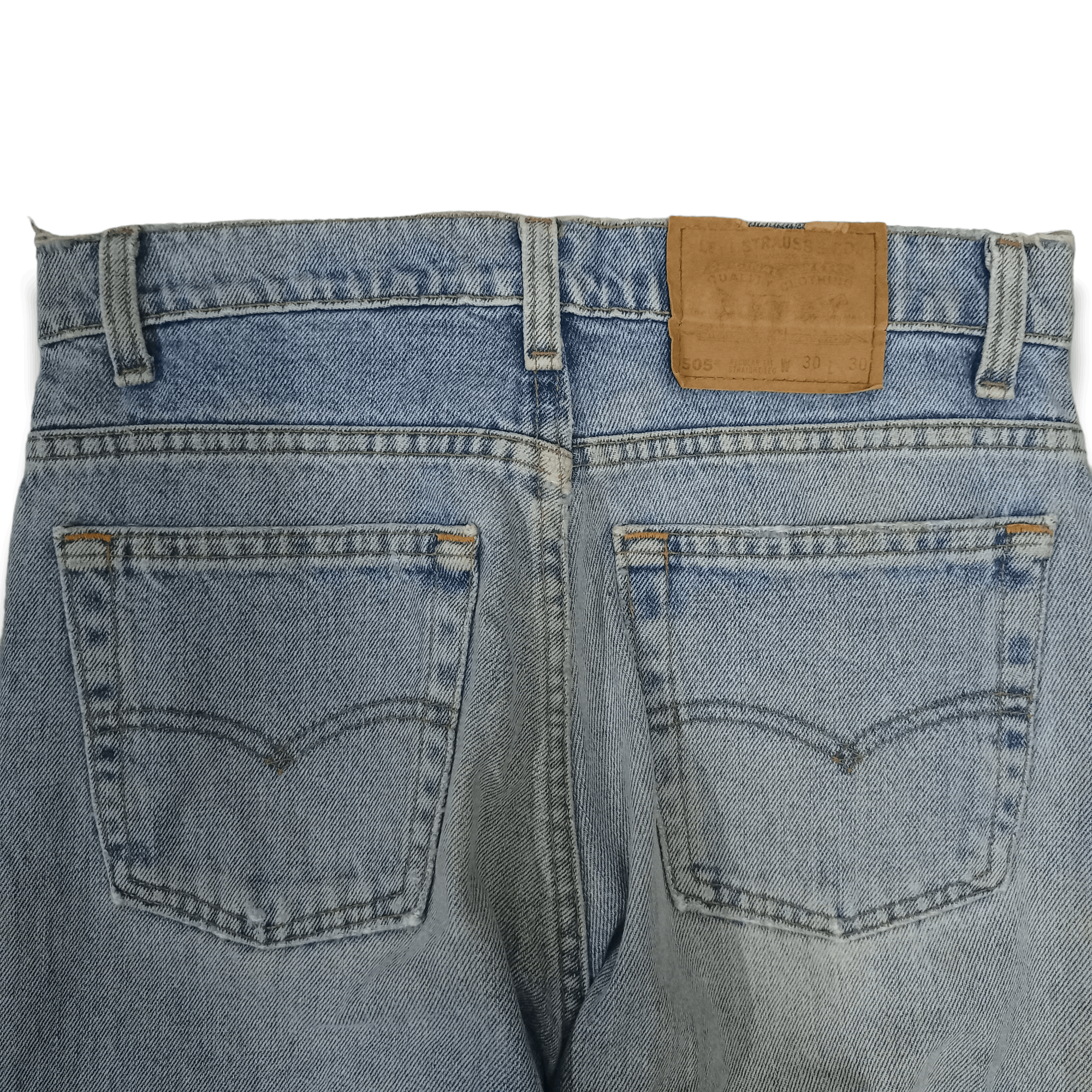 Levi's × Levi's Vintage Clothing Vintage Levis 505 Blue Wash Style Distressed Jeans 30x29 Size US 30 / EU 46 - 7 Thumbnail