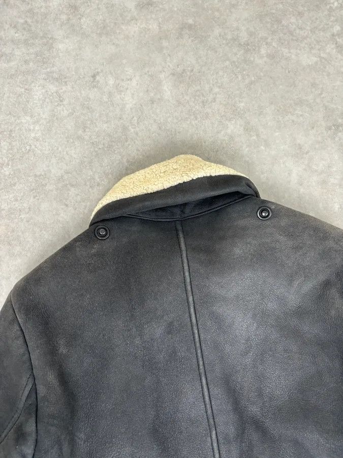 Maison Margiela AW2011 Maison Margiela Shearling Faded Black Leather Jacket Size US M / EU 48-50 / 2 - 6 Thumbnail