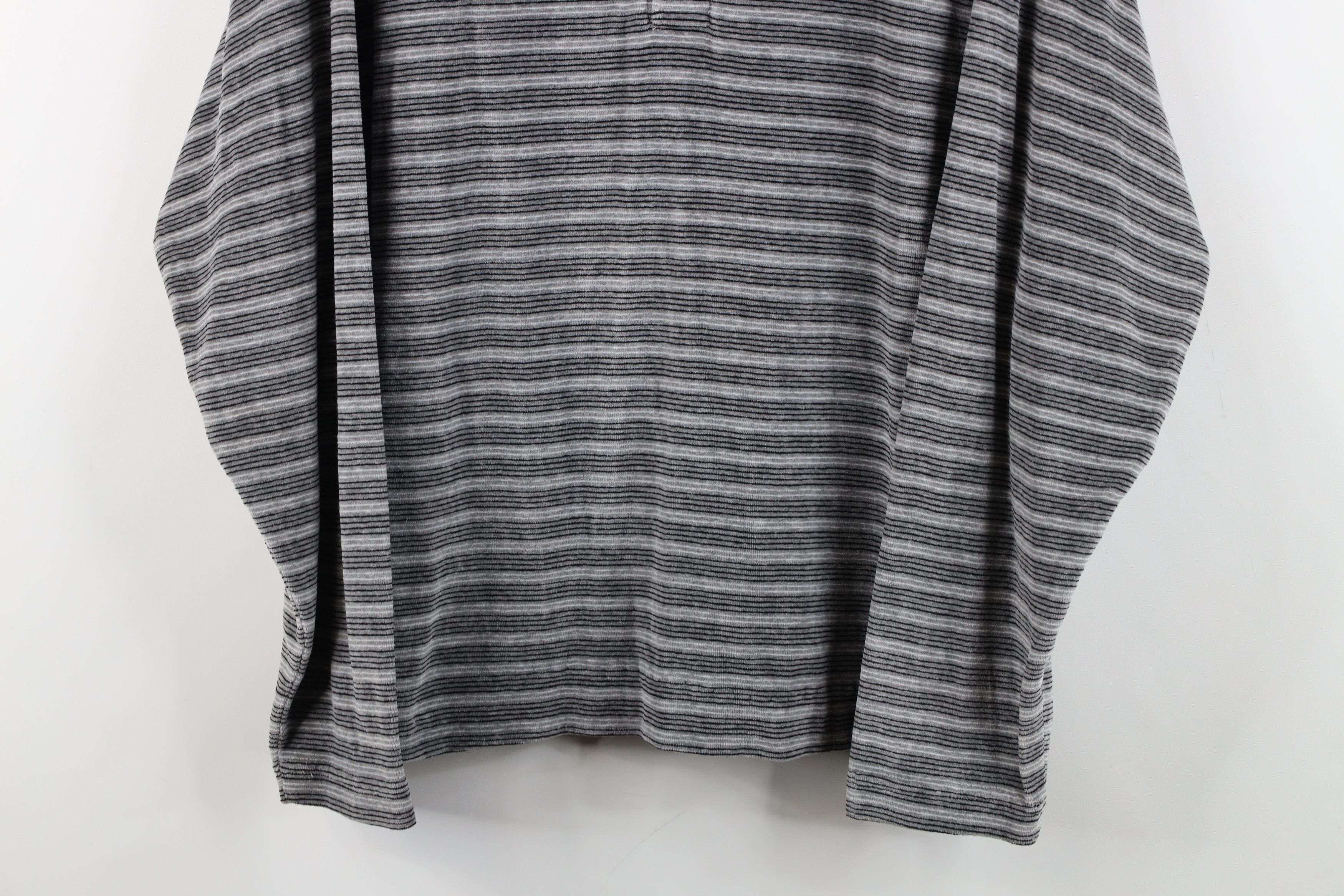 Vintage Vintage 90s Streetwear Velour Striped Long Sleeve Rugby Polo Size US M / EU 48-50 / 2 - 3 Thumbnail