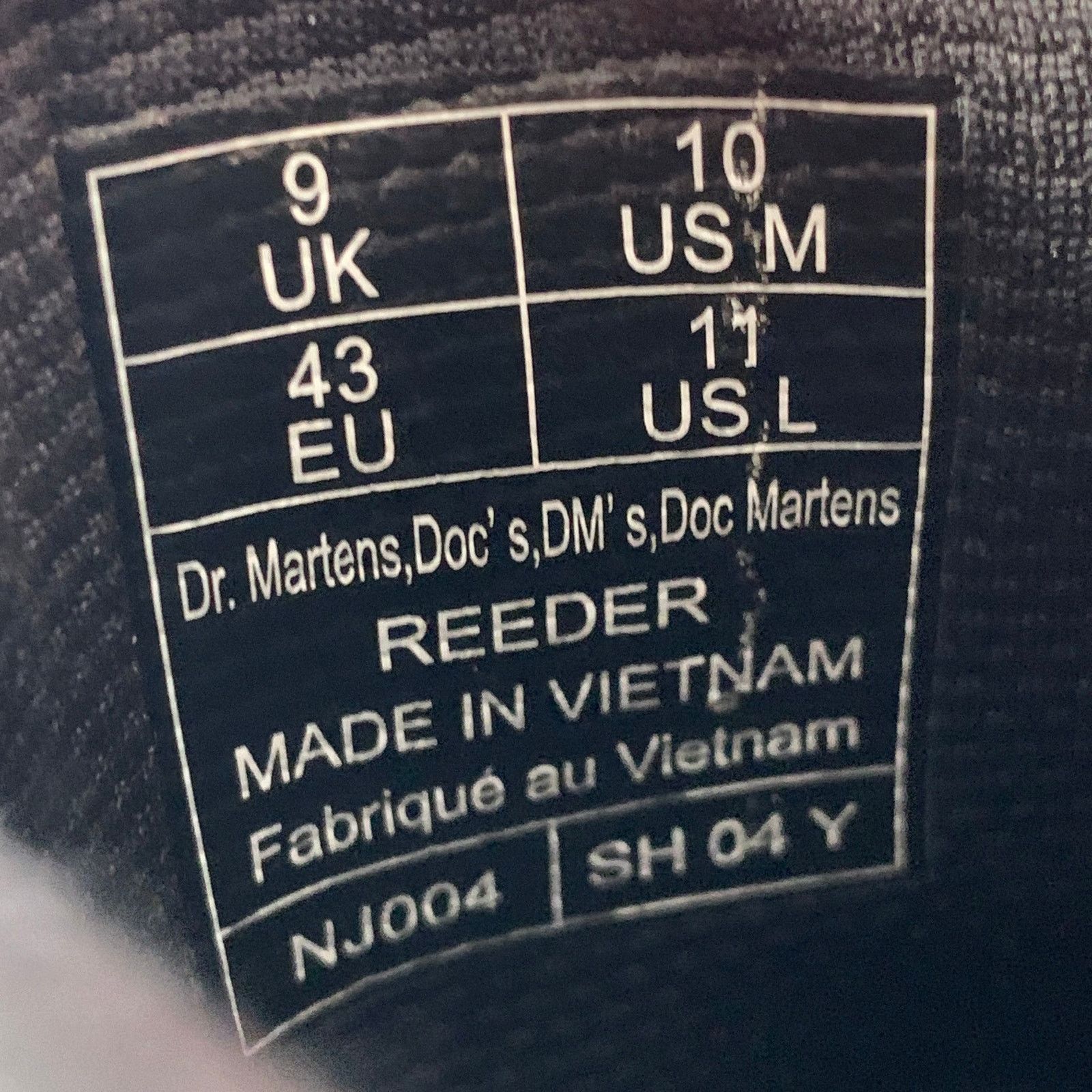 Dr. Martens DR. MARTENS 10 Reeder Black Nylon Chunky Sole Lace Up Shoes Size US 10 / EU 43 - 8 Thumbnail