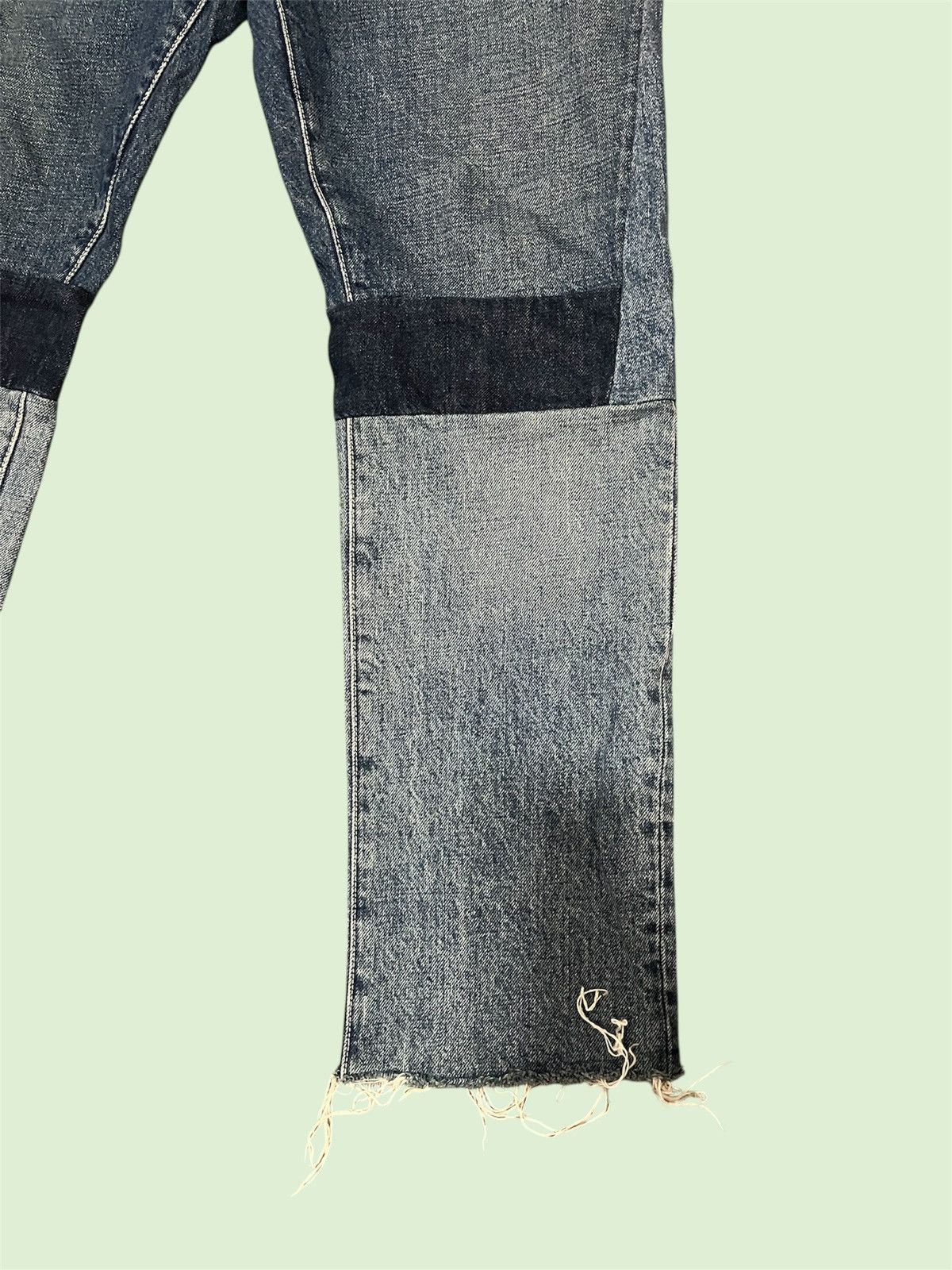 Helmut Lang Helmut Lang Patchwork High Rise Crop Denim Pants Size US 31 - 3 Thumbnail
