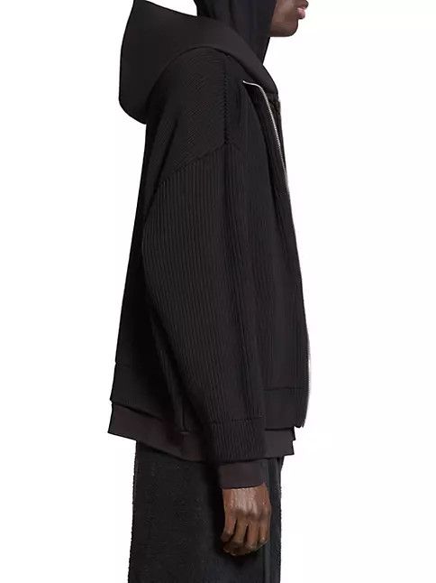 Balenciaga o1mt1gz0125 Unity Sports Icon Layered Zip-Up Hoodie in Black Size US M / EU 48-50 / 2 - 5 Thumbnail
