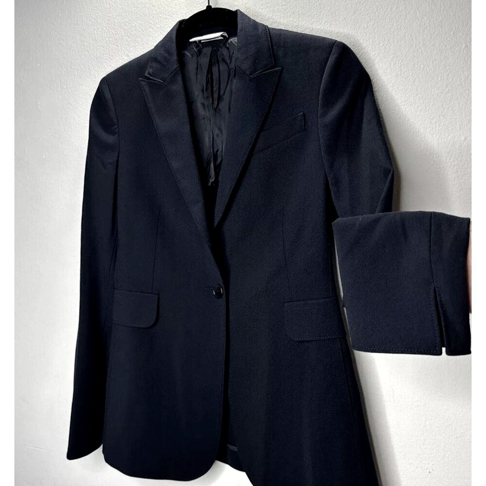 Akris Akris Punto Black Single Button Front Flap Pockets Blazer 2 Size XS / US 0-2 / IT 36-38 - 1 Thumbnail
