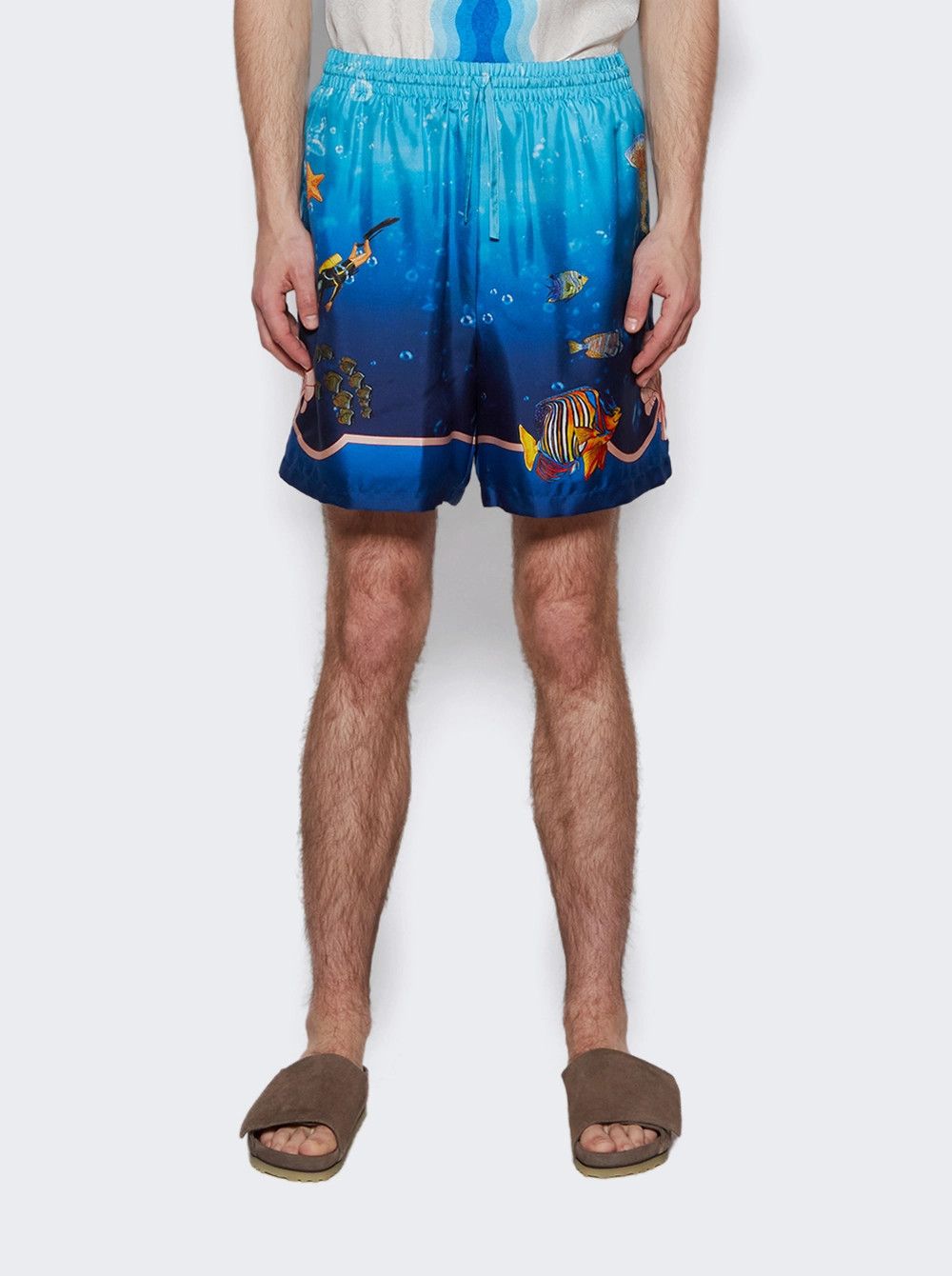 Casablanca o1mle0326 Drawstring Silk Shorts in Multicolor Size US 34 / EU 50 - 3 Thumbnail