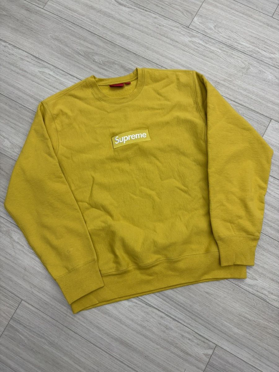 Supreme Supreme Small Box Logo Pique Crewneck LS sweater FW16