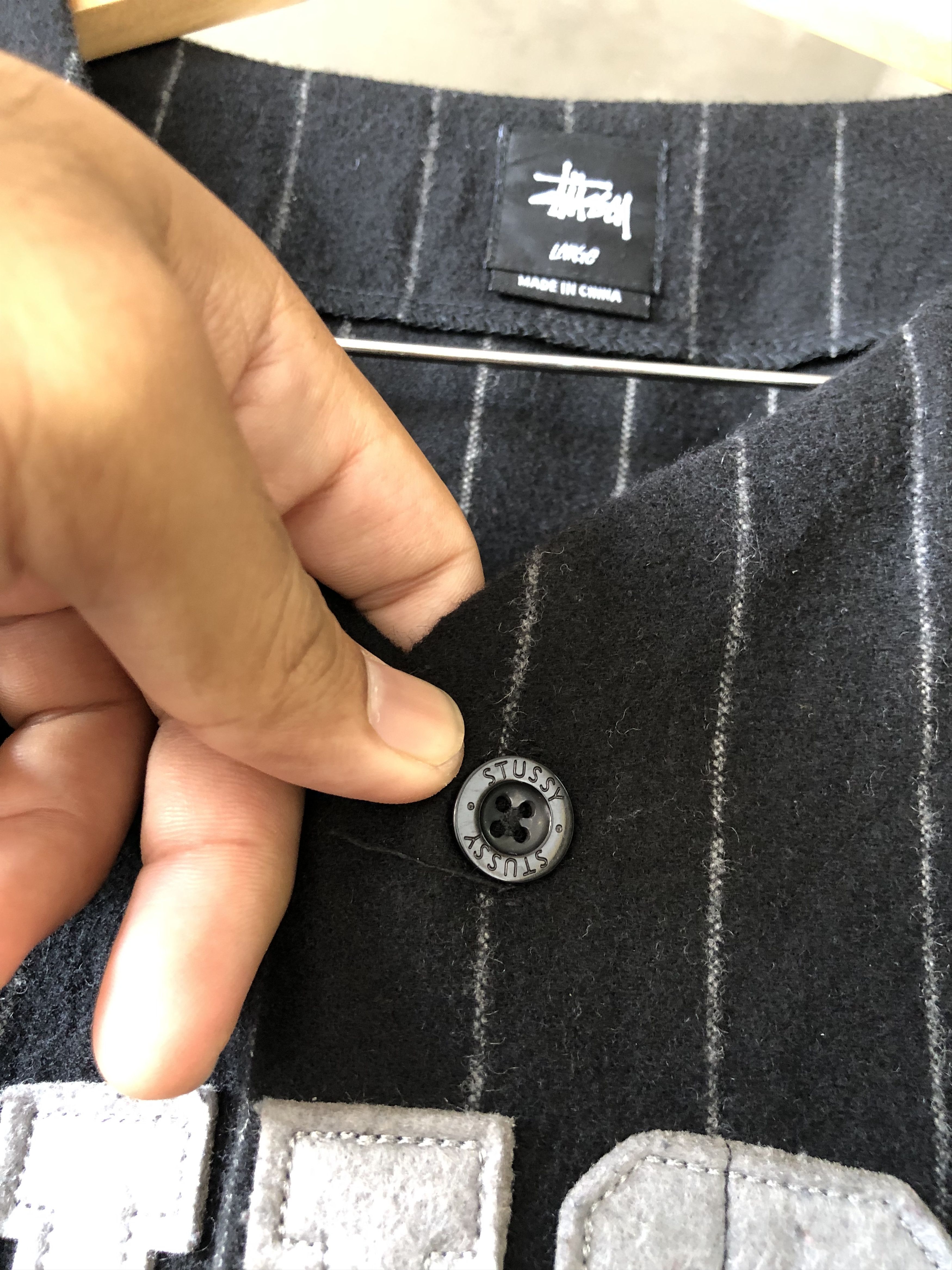 Stussy Rare🥷 Stussy Baseball Wool Shirt Size US L / EU 52-54 / 3 - 6 Thumbnail