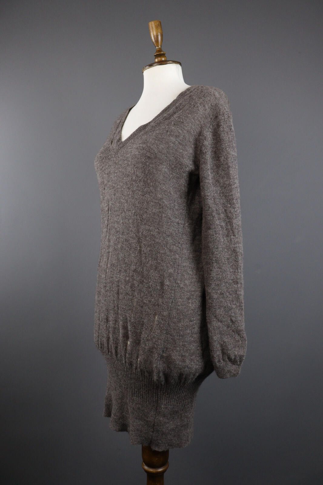 Designer Manila Grace Denim Alpaca Wool Bodycon Sweater Dress 2 Size XS / US 0-2 / IT 36-38 - 5 Thumbnail