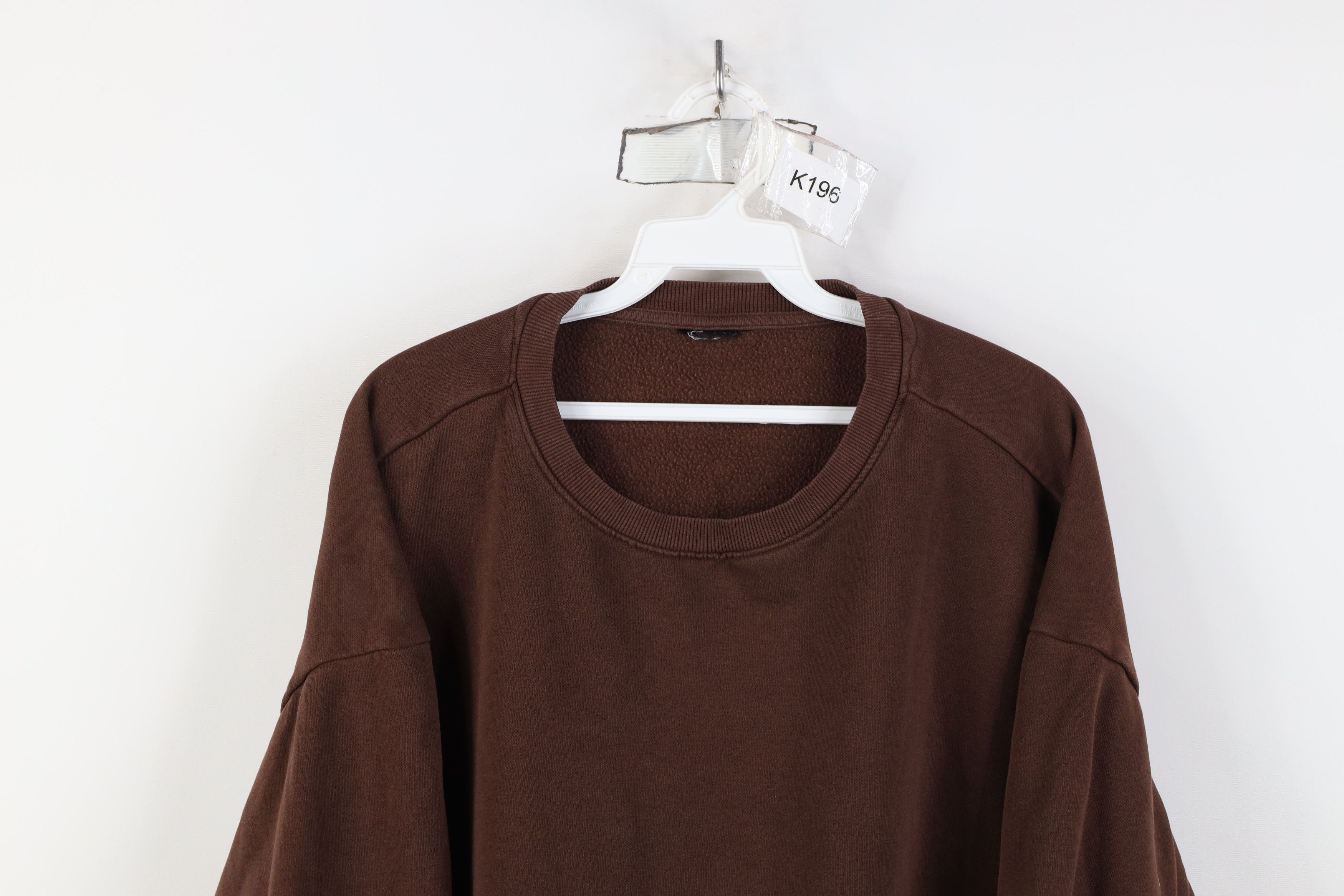 Vintage Vintage 90s Y2K Streetwear Blank Crewneck Sweatshirt Brown Size 3XL / US 20-22 - 2 Thumbnail