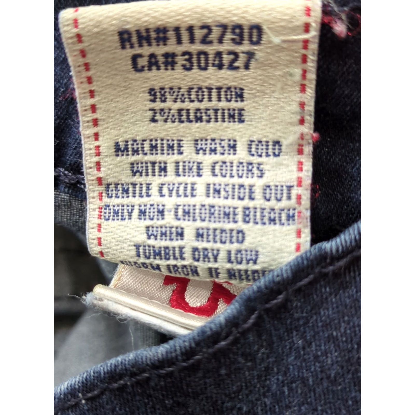 True Religion True Religion Jeans Women Dark Wash Skinny 28 Blue Denim Zip Button Inseam 29 Waist 14 Medium Womens Size 28" / US 6 / IT 42 - 7 Thumbnail
