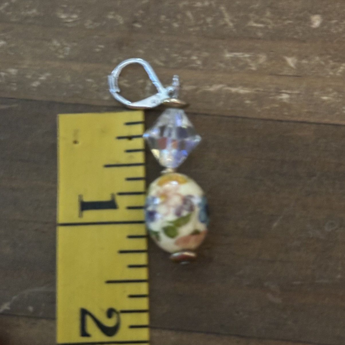 Other Crystal and floral egg dangle leverback earrings Size ONE SIZE - 3 Thumbnail