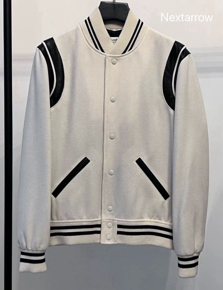 Saint Laurent Paris × Yves Saint Laurent Saint Laurent SLP baseball jacket2410-Nextarrow Size US M / EU 48-50 / 2 - 1 Thumbnail