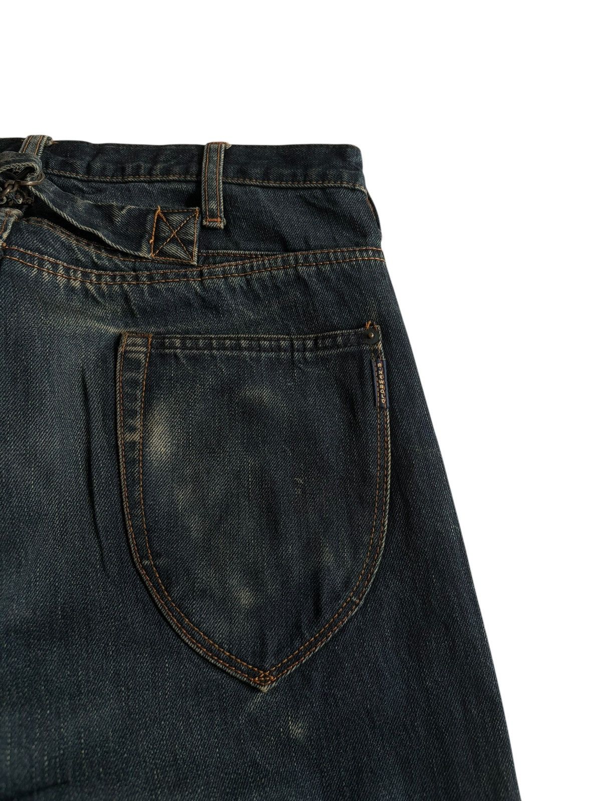R.Newbold R.NEWBOLD SELVEDGE BUCKLE BACK JAPANESE DISTRESSED DENIM Size US 32 / EU 48 - 17 Thumbnail