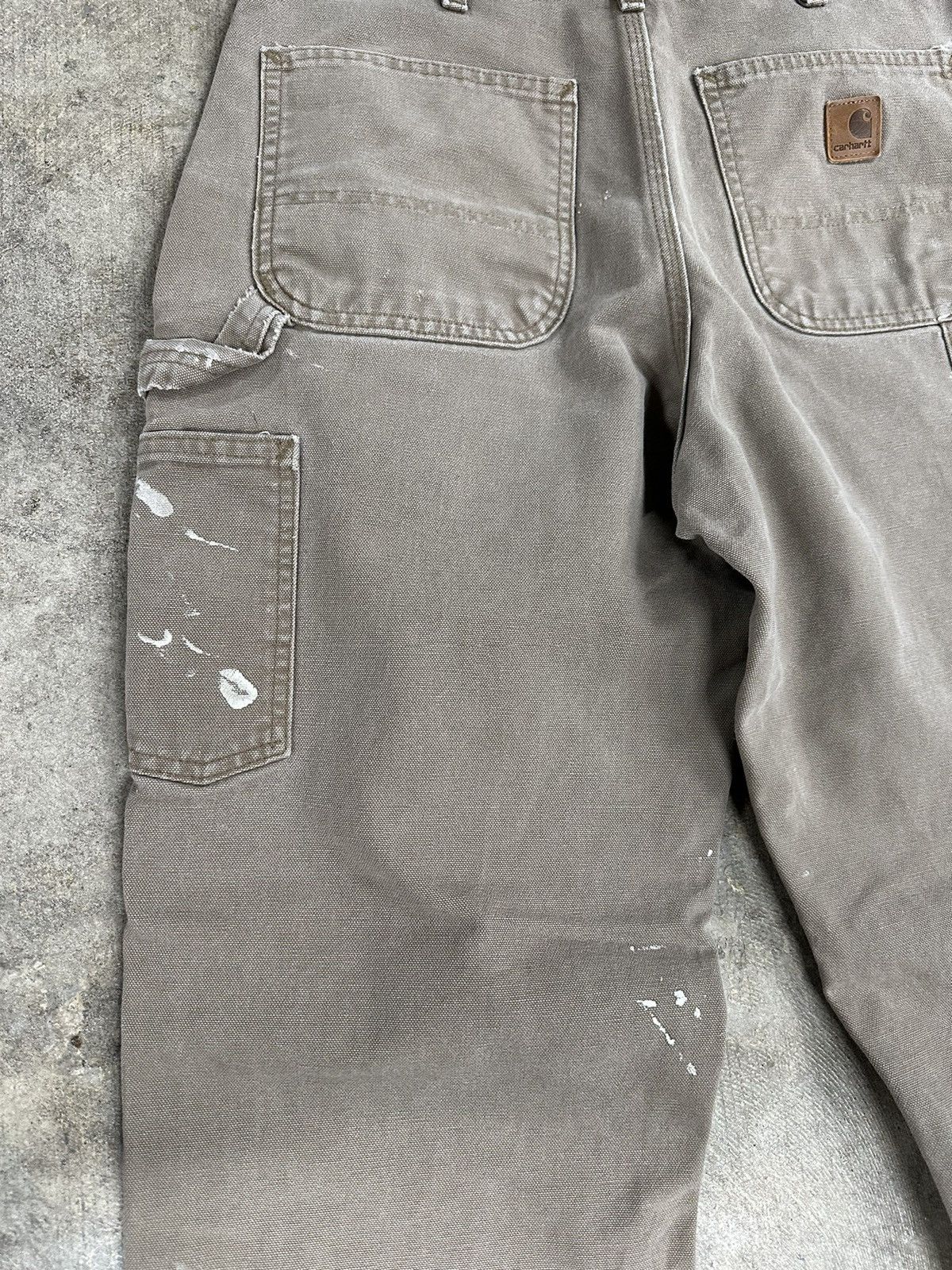 Carhartt × Vintage Crazy Y2K Brown Carhartt Dungaree Workwear Pants 32x32 Size US 32 / EU 48 - 11 Thumbnail