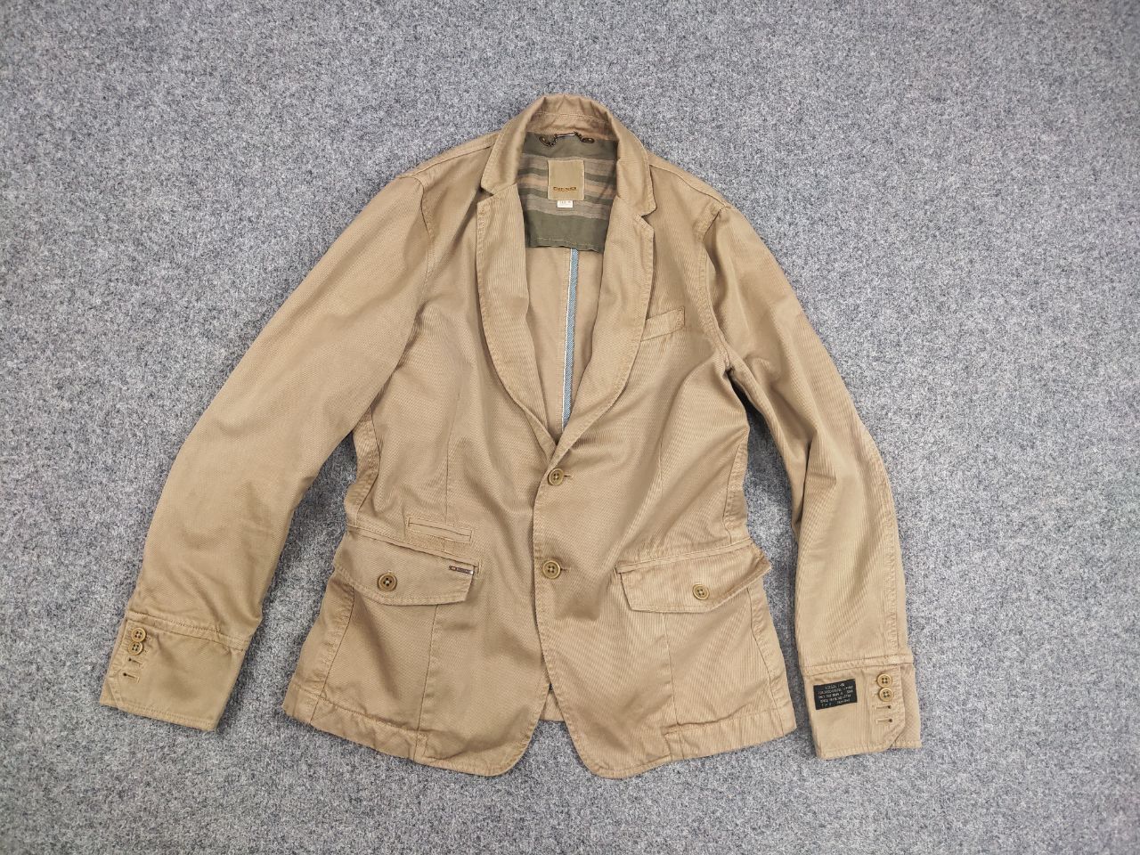 Diesel Vintage 90's Diesel Military Apparel Canvas Blazer Jacket Size US M / EU 48-50 / 2 - 8 Thumbnail