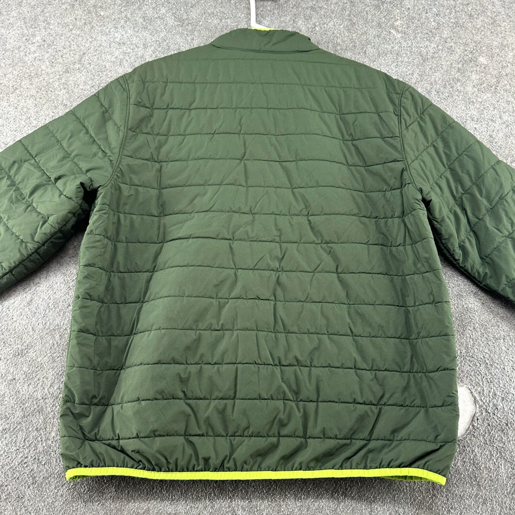 Lands' End Lands' End Jacket Mens L Green Puffer Quilted 1/4 Snap Polyester Hoodie Windbreaker Regular Outdoor 90s Mens Size US L / EU 52-54 / 3 - 7 Thumbnail