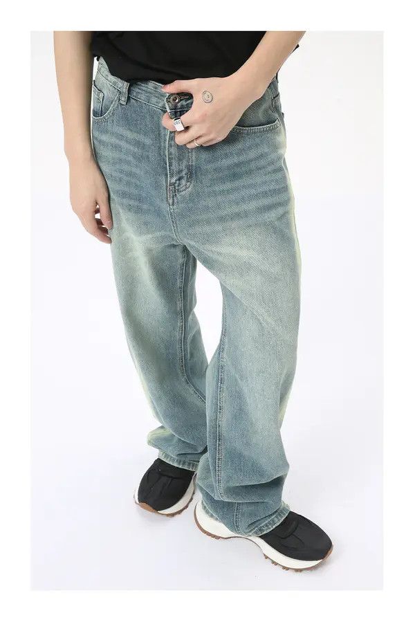 Japanese Brand Midori x Miku Gradient loose straight washed jeans Size US 32 / EU 48 - 5 Thumbnail