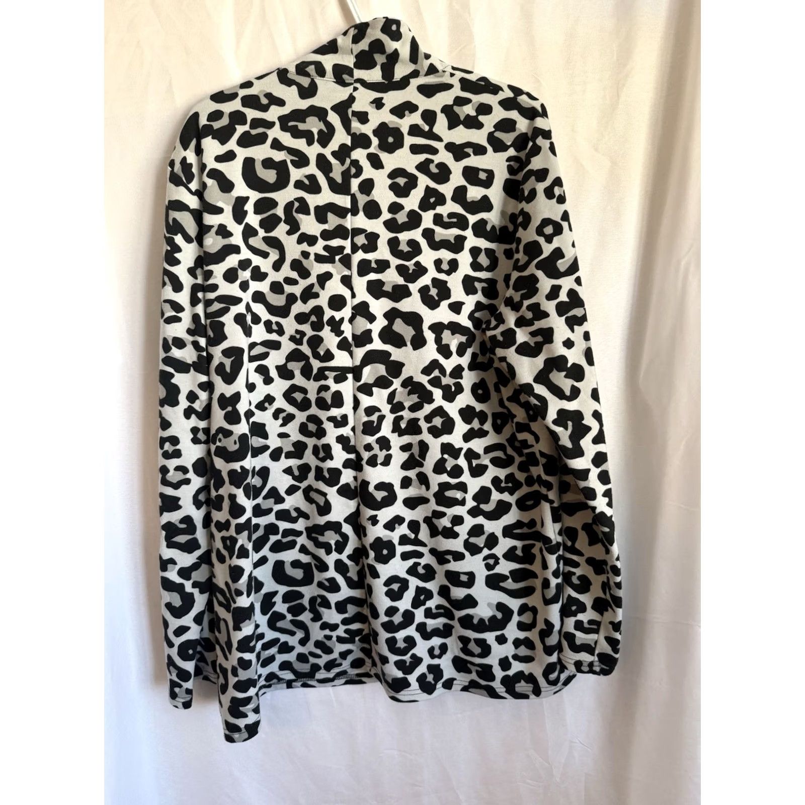 Vintage Womens XL Cheetah Print Blazer Oversized White Black Gray Animal Pattern Oversized Work Jacket Coat Blazer Mens Womens 2020s Size XL / US 12-14 / IT 48-50 - 2 Thumbnail