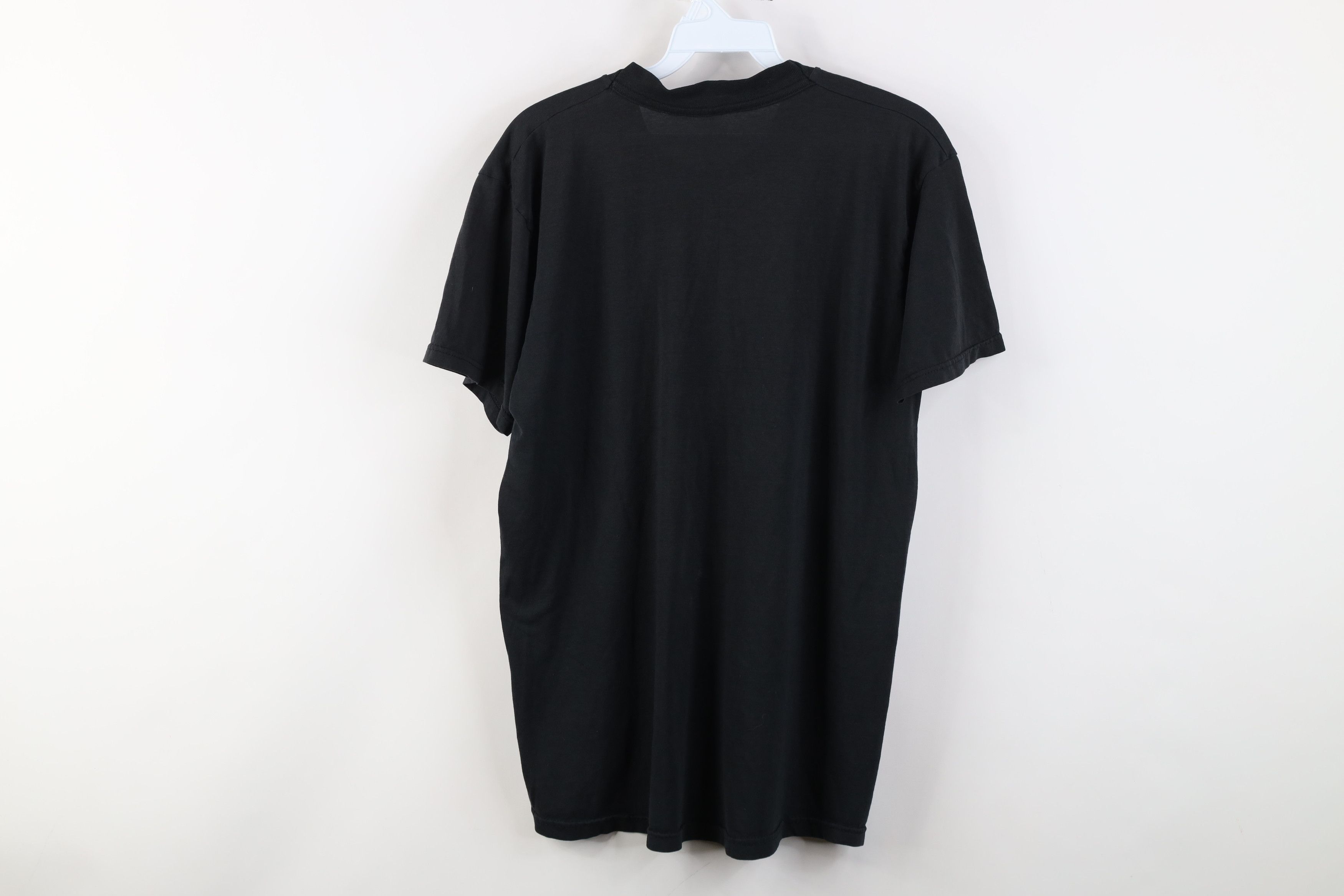 Vintage Vintage 90s Streetwear Faded Blank Thin Pocket T-Shirt Black Size US M / EU 48-50 / 2 - 12 Thumbnail