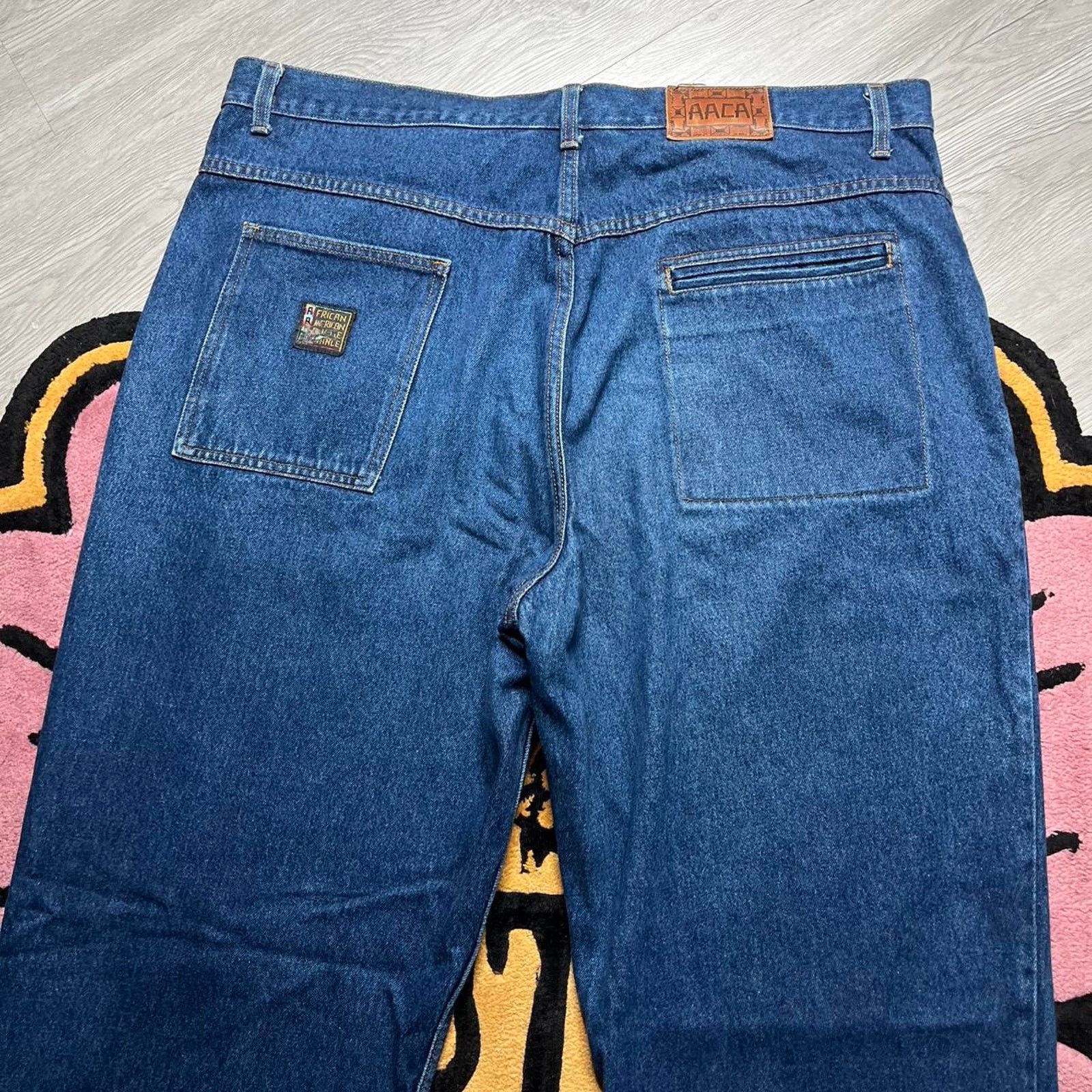 NCAA × Vintage Vintage 90’s African American College Alliance Denim Jeans Size US 42 / EU 58 - 8 Thumbnail