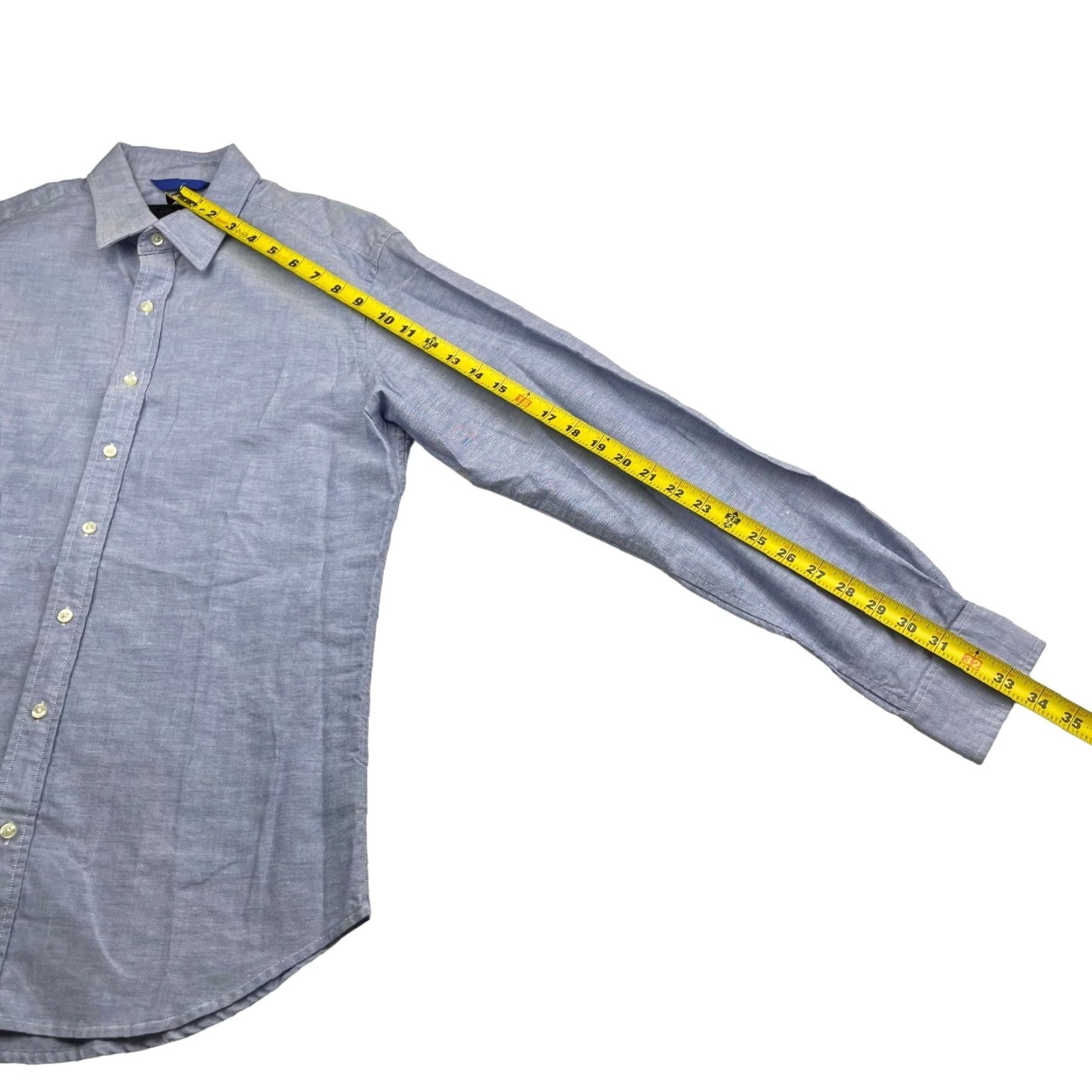 Vintage Teddy Stratford Shirt Oxford Button-Up 100% Cotton Large Long Sleeve Blue Button/Zip Closure Mens Regular Collar Spread Vintage No Size US L / EU 52-54 / 3 - 7 Thumbnail