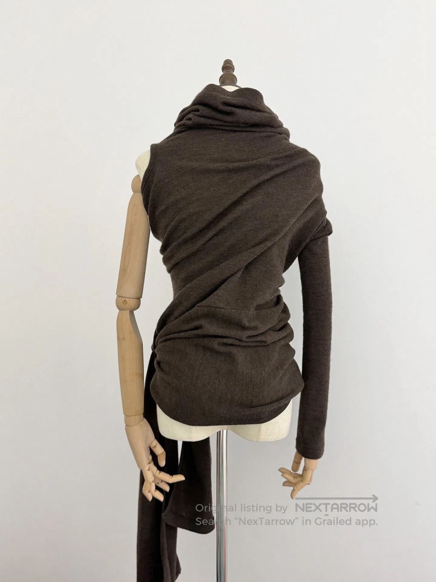 Yohji Yamamoto Y's Reversible Irregular Wool Top. Size L / US 10 / IT 46 - 7 Thumbnail