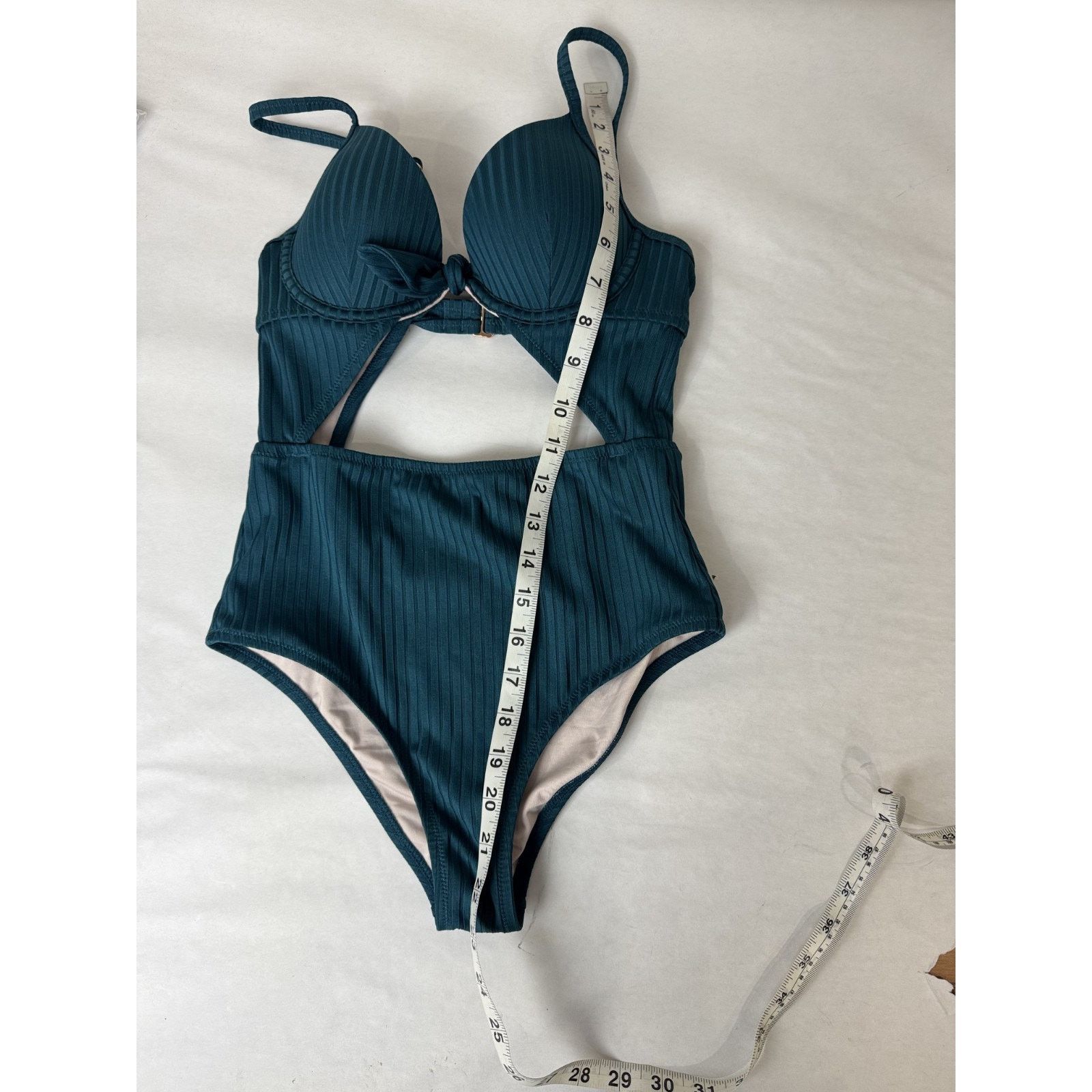 Other Shade & Shore One Piece Swimsuit Cutout Push Up Padded 32A Size ONE SIZE - 4 Thumbnail