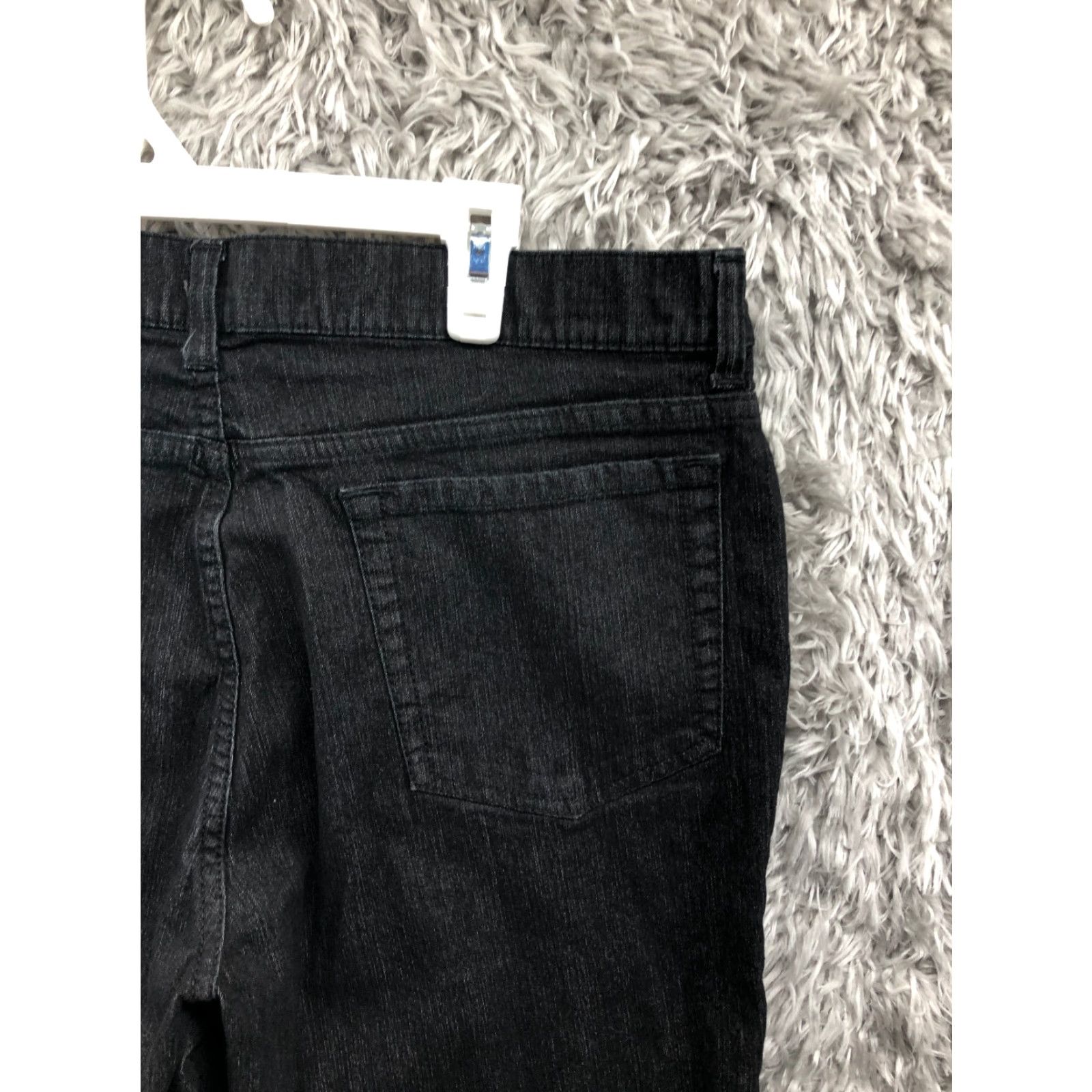 Denime Metro7 Jeans Womens Size 16 Dark Wash Black Denim Mid Rise Straight 5-Pocket Size 38" / US 16 / IT 52 - 6 Thumbnail