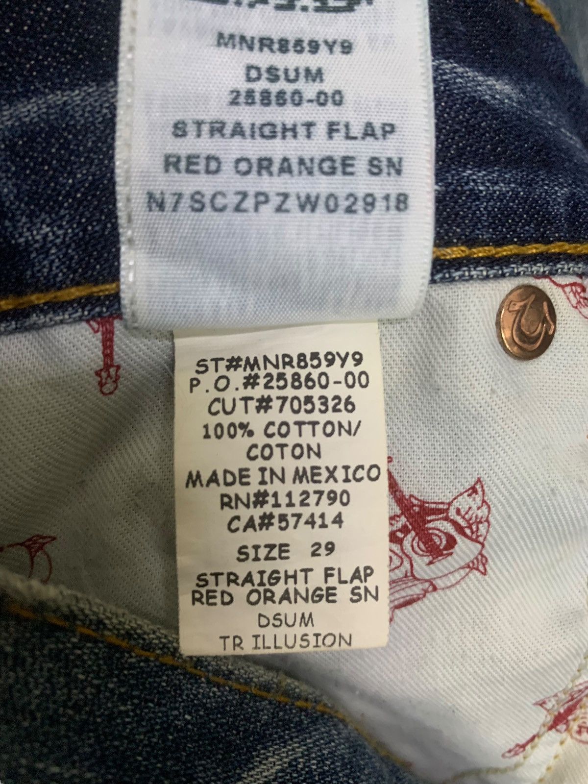 True Religion × Vintage True Religion Straight Cut Denim Pants Jeans Size US 31 - 17 Thumbnail