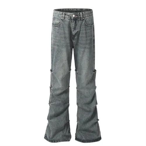Japanese Brand × Jean Punk distressed washed men's high street trendy flared jeans Size US 32 / EU 48 - 1 Thumbnail