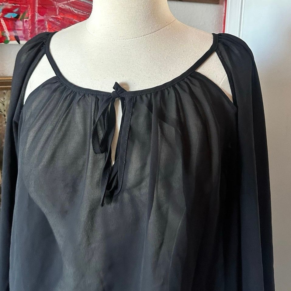 Other akira chicago black sheer mesh long sleeve blouse Size S / US 4 / IT 40 - 2 Thumbnail