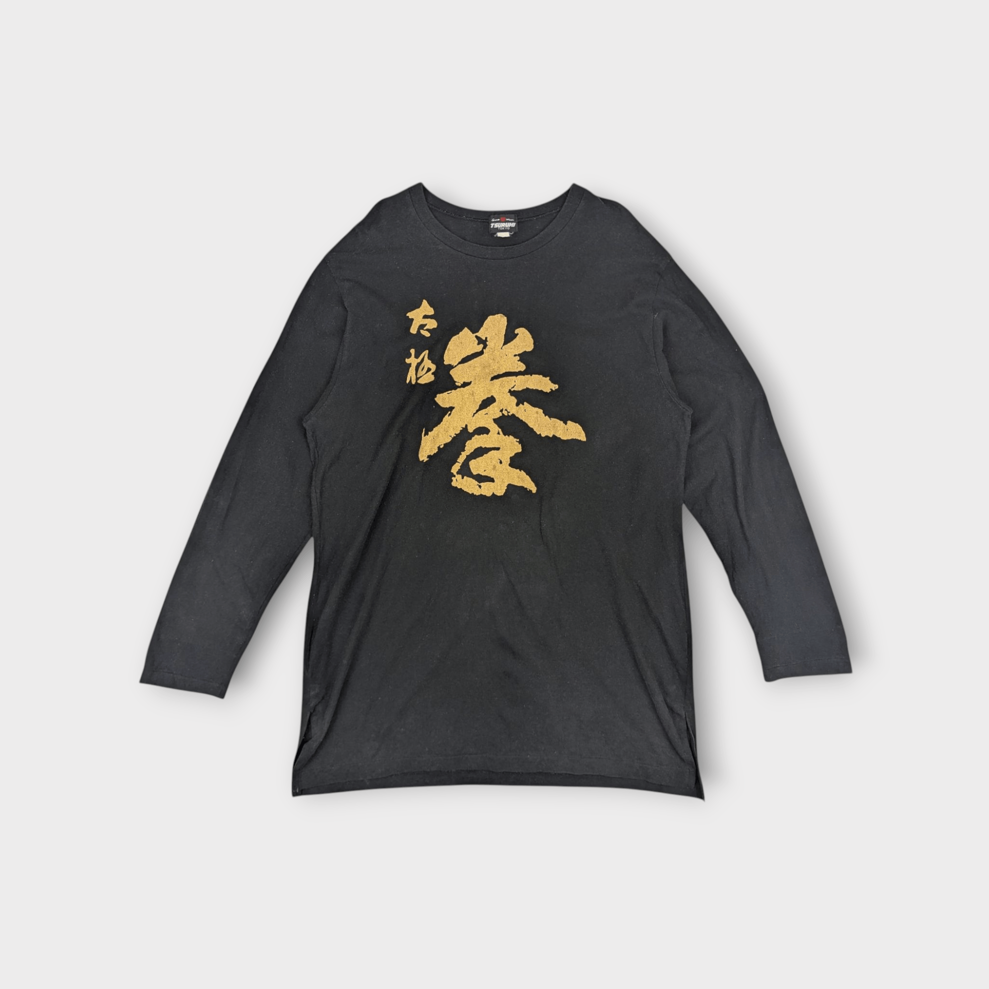 Japanese Brand Vintage 90's Japan TSURUMI Kanji Graphic Long Sleeve T-Shirt Size US L / EU 52-54 / 3 - 1 Thumbnail