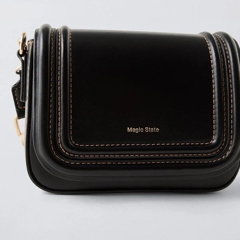 Zara Basic Mini Crossbody Bag Black Magic State, Women's
