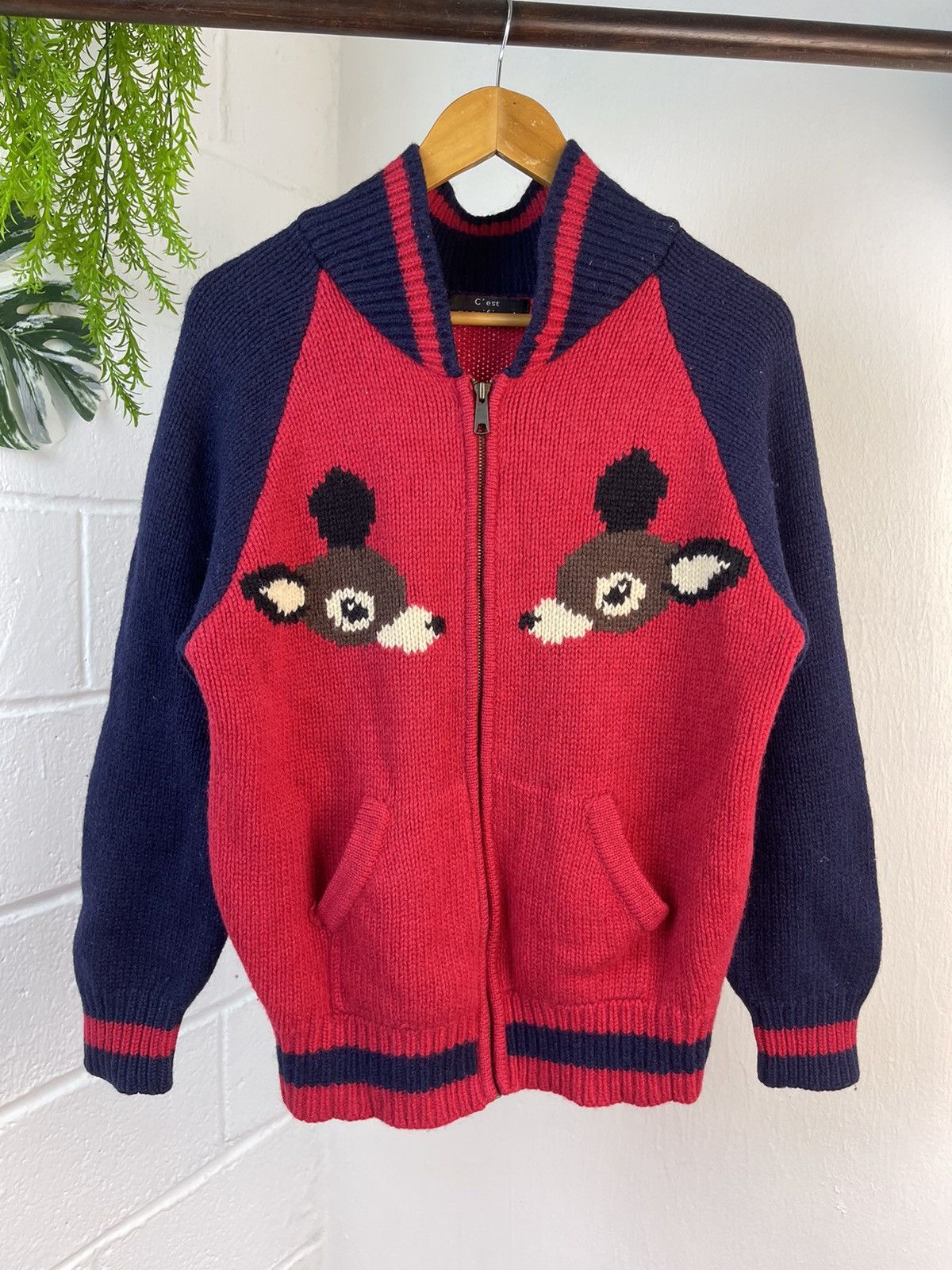 Japanese Brand Japanese brand Bambi Wool Zipper Knit a7 Size US M / EU 48-50 / 2 - 1 Thumbnail