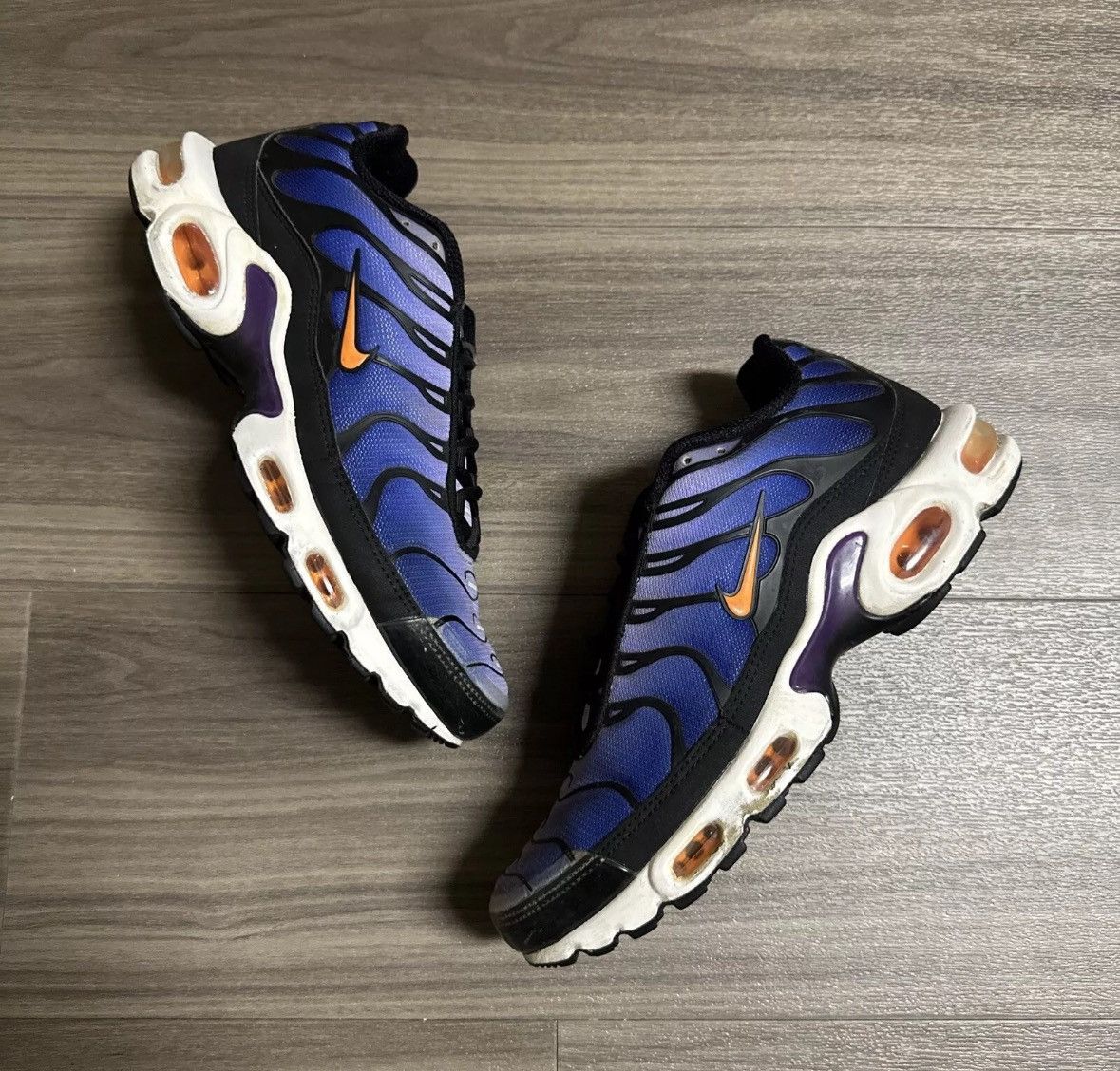 image of Nike Air Max Plus 2018 Voltage Purple Shoes in Blue, Men's (Size 9.5)