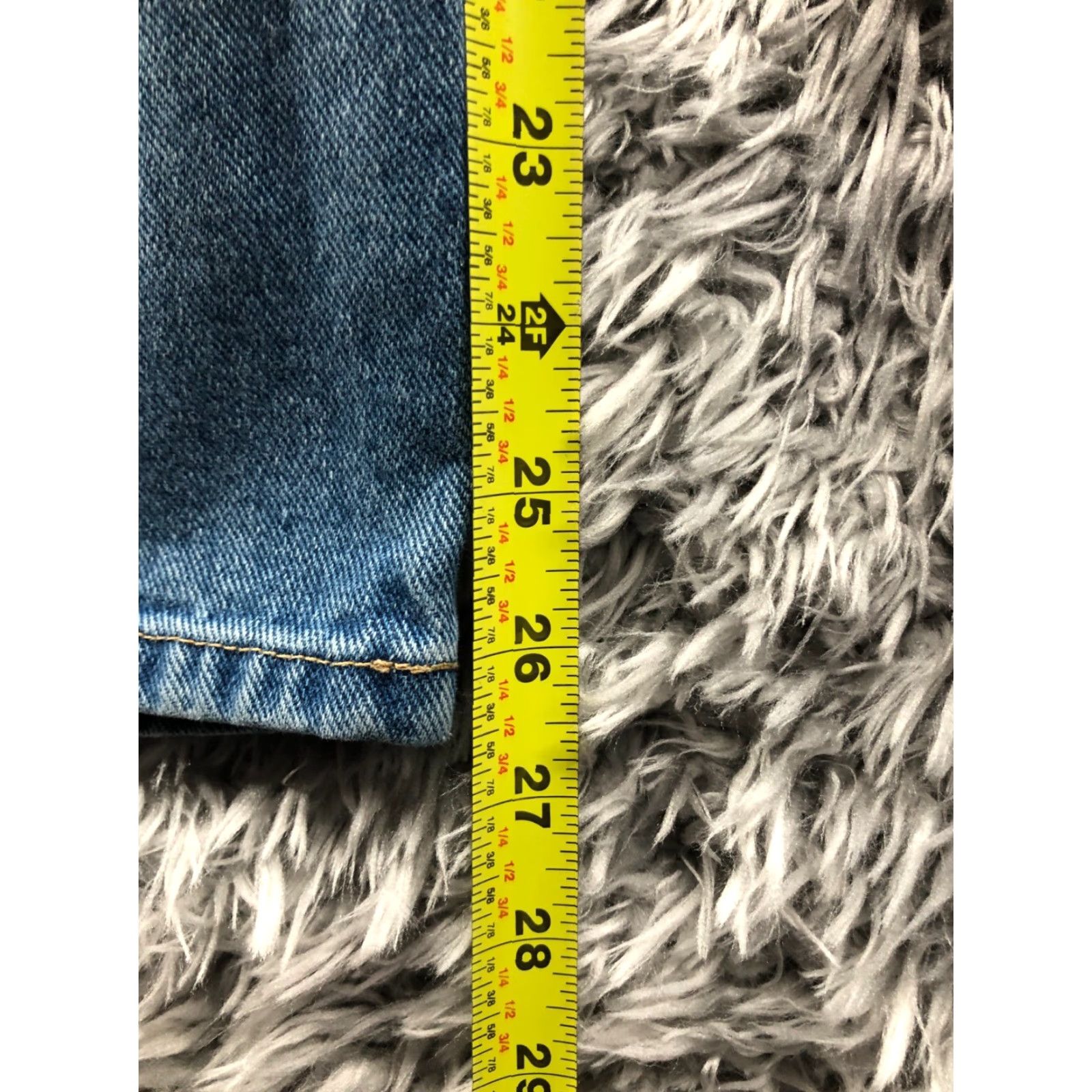 Denime Relativity Jeans Straight Womens Mid Rise Blue Denim Size 12 Short Regular 27in 5-Pocket Classic Modern Size 34" / US 12 / IT 48 - 3 Thumbnail
