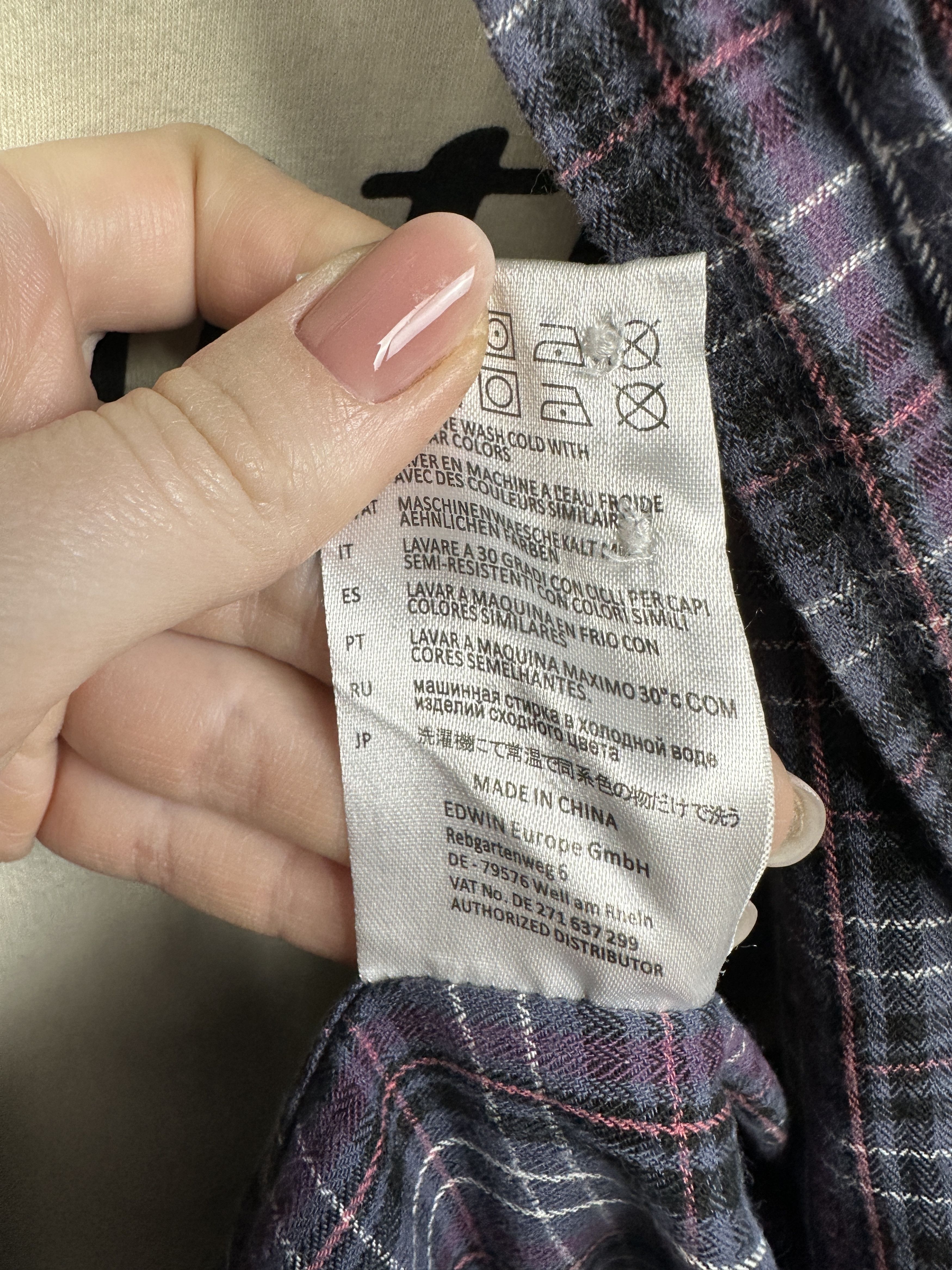 Edwin Edwin Mens Standard Flannel Plaid Shirt Size US M / EU 48-50 / 2 - 5 Thumbnail