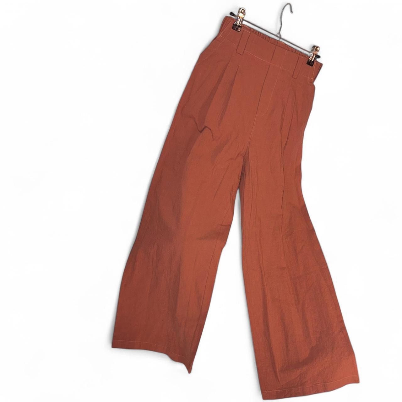 Other Halara Burnt Orange NWT Size S Wide-leg Linen Pants Size 27" / US 4 / IT 40 - 3 Thumbnail