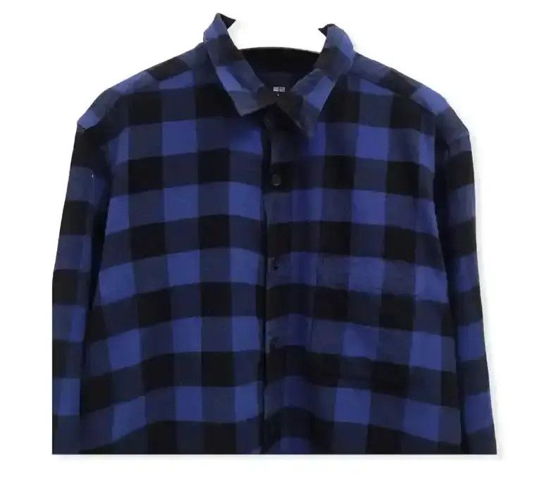 Flannel Japanese Brand Uniqlo Plaid Tartan Flannel Shirt Size US L / EU 52-54 / 3 - 2 Thumbnail
