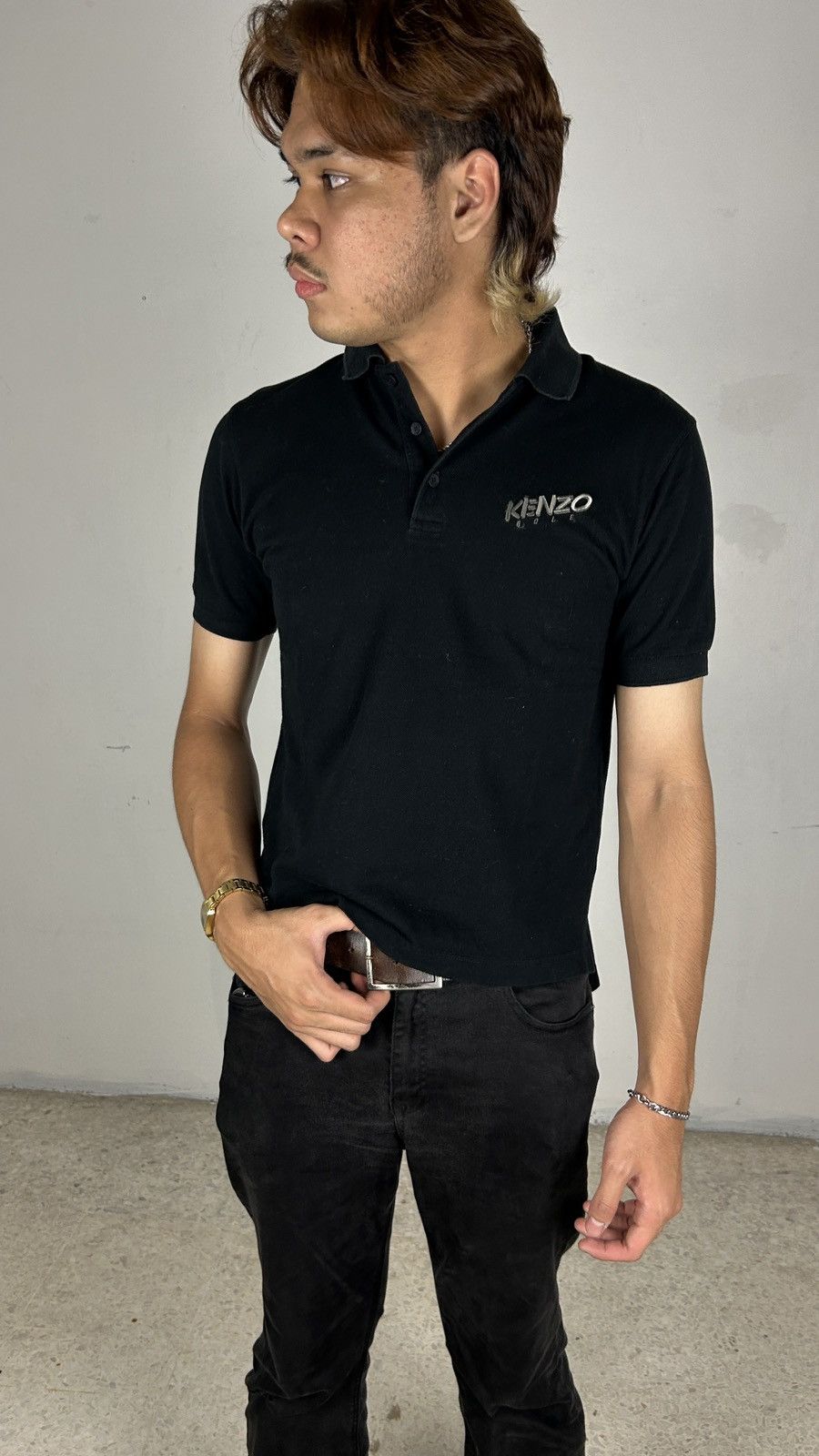 Kenzo × Vintage 1990s Kenzo Golf Black Polo Size US M / EU 48-50 / 2 - 4 Thumbnail