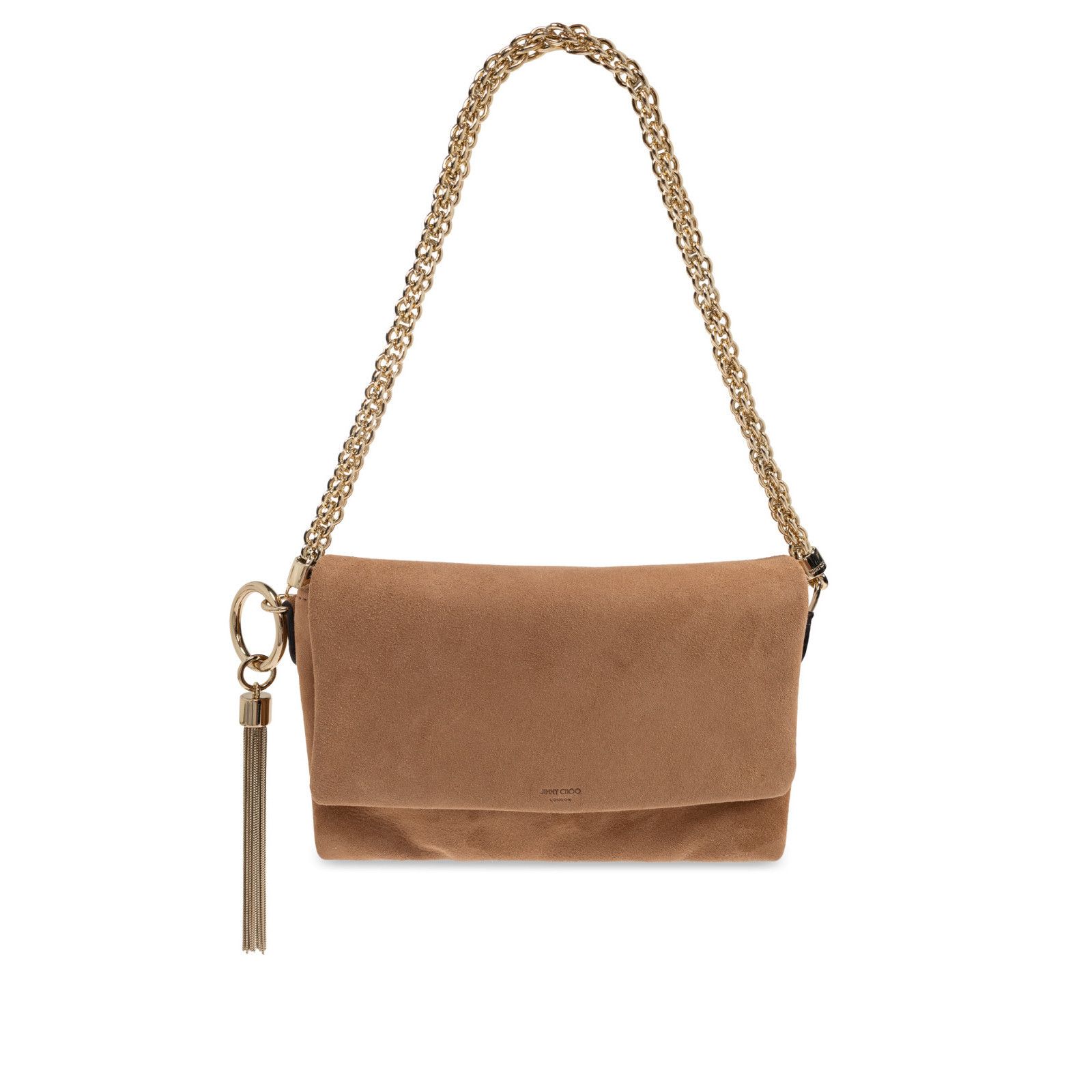 Jimmy Choo JIMMY CHOO Callie Flap Toffee Suede Shoulder Bag New & Authe Size ONE SIZE - 1 Thumbnail