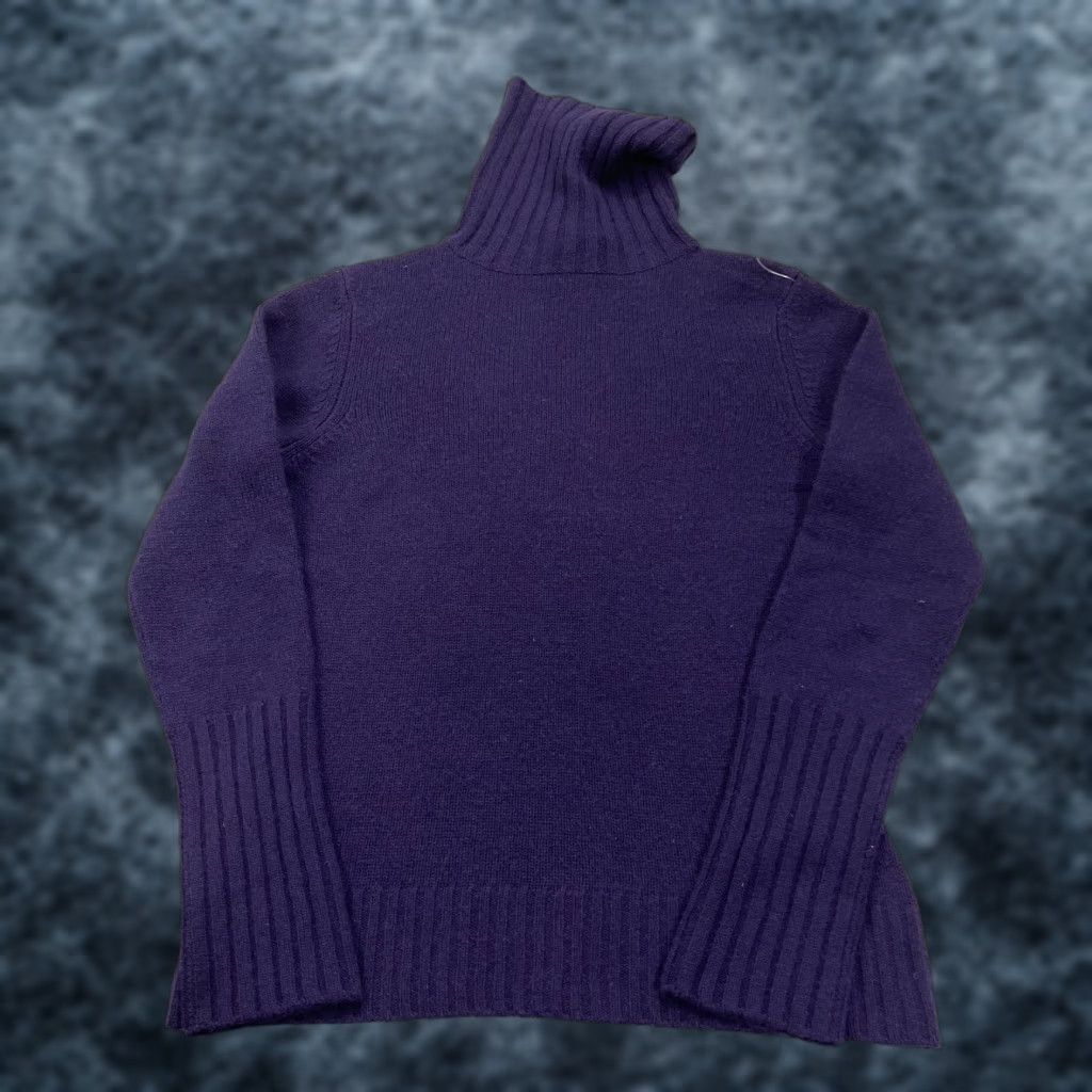 Kirkland Signature Sweater Womens Small Purple 100% Cashmere Turtleneck Pullover Soft