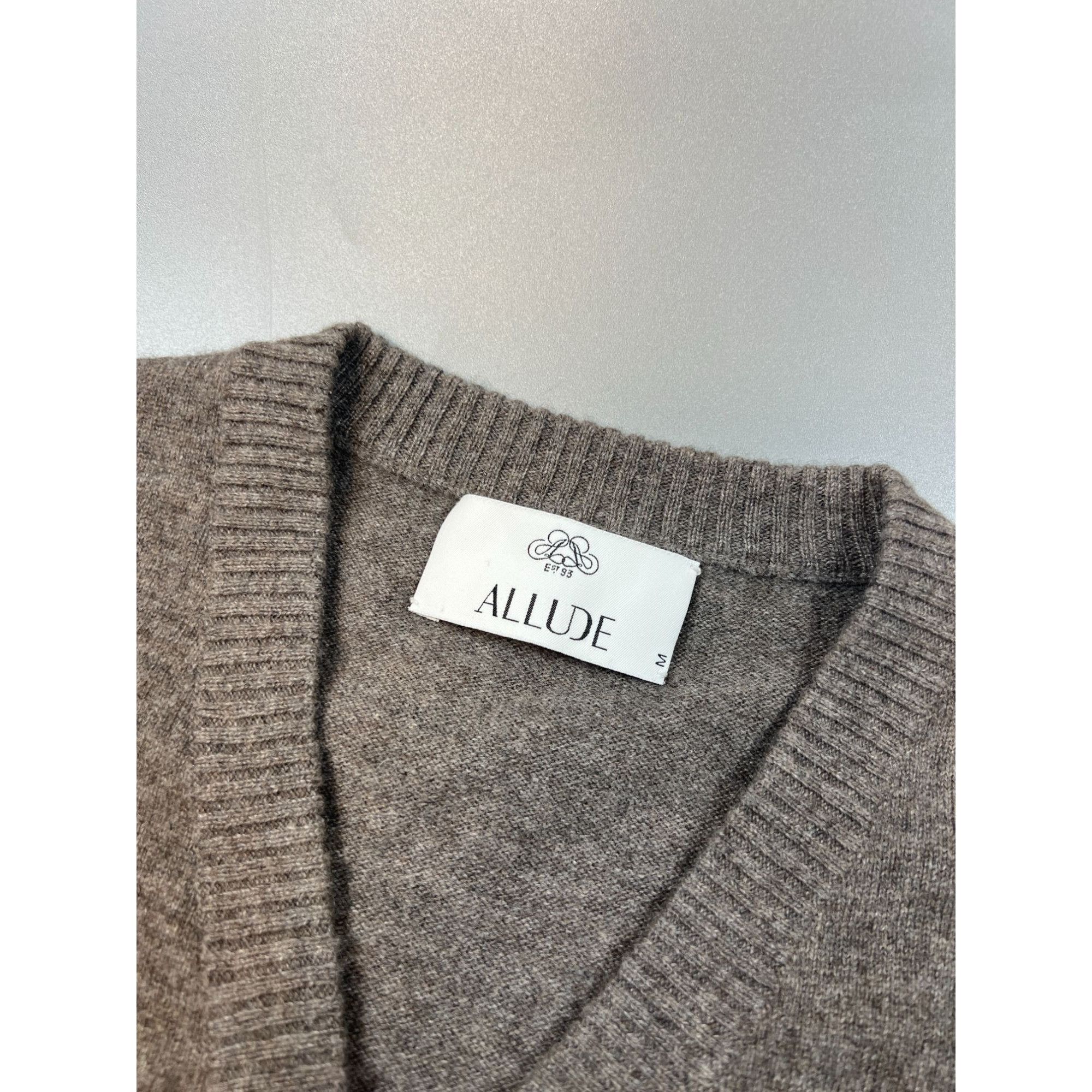 Allude Allude V-Neck Cashmere Tunic (Y0699) Size M / US 6-8 / IT 42-44 - 4 Thumbnail