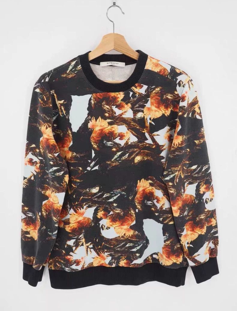 Givenchy Givenchy black floral hoodie Size US S / EU 44-46 / 1 - 1 Thumbnail