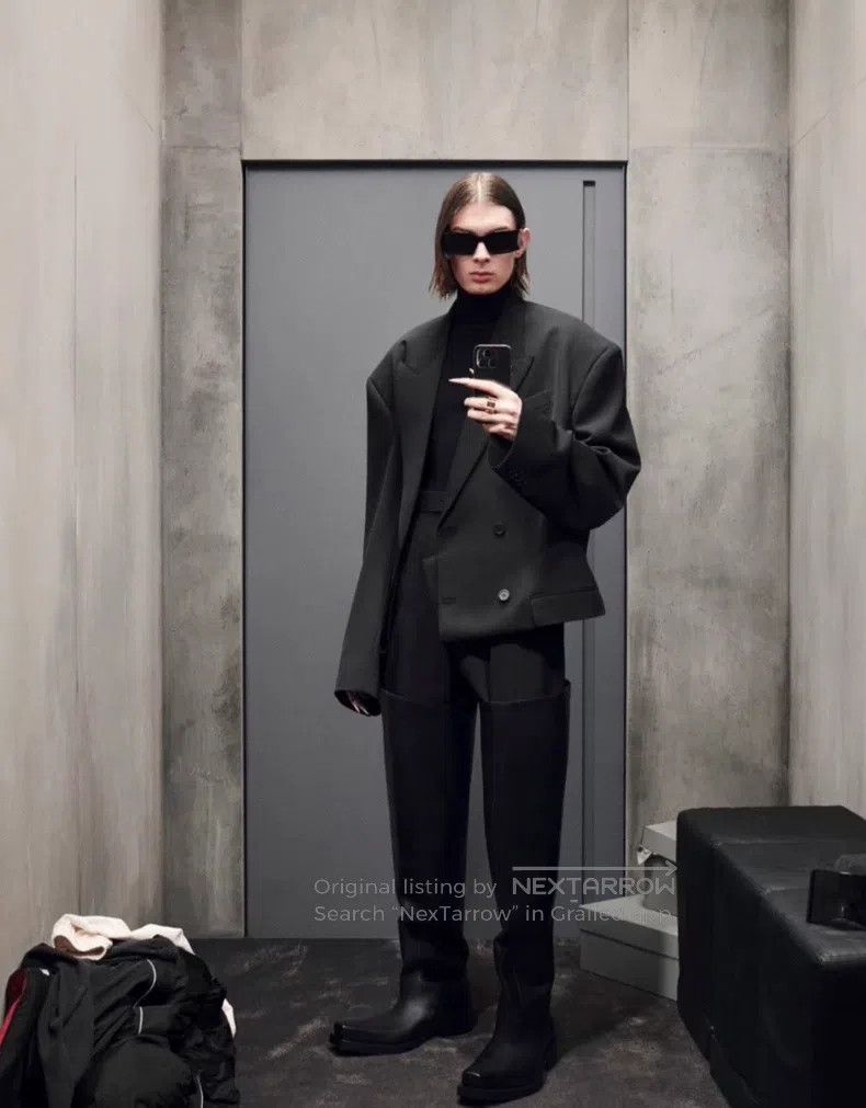 Vetements Vetements Gray-blue checkered padded shoulder suit Size US XS / EU 42 / 0 - 9 Thumbnail